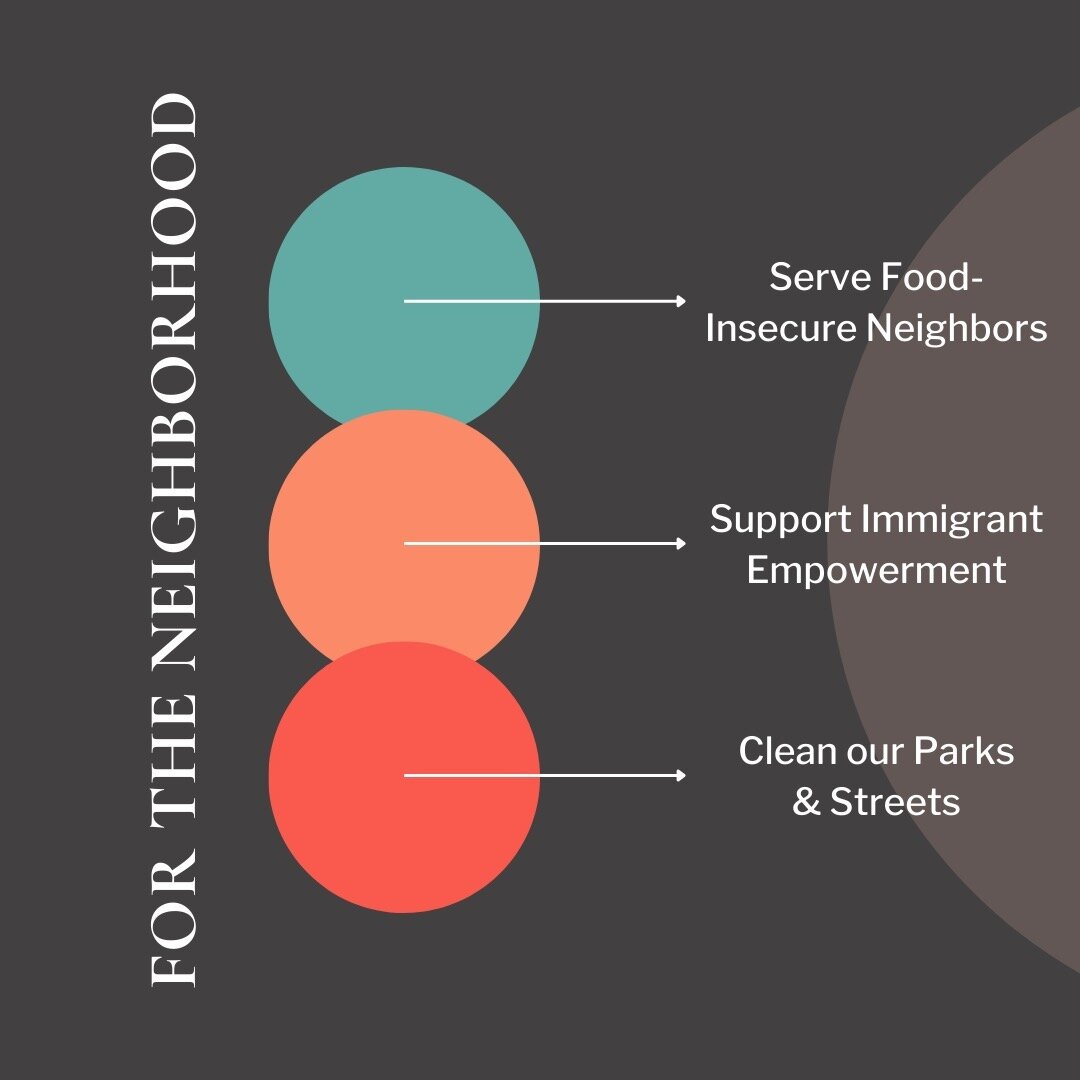 Here are 3 ways to serve our neighborhood alongside trusted partners! We hope you can take time to meaningfully invest in our neighborhood in the coming months. For more details, fill out the &quot;serve the neighborhood&quot; form, link in bio. #for