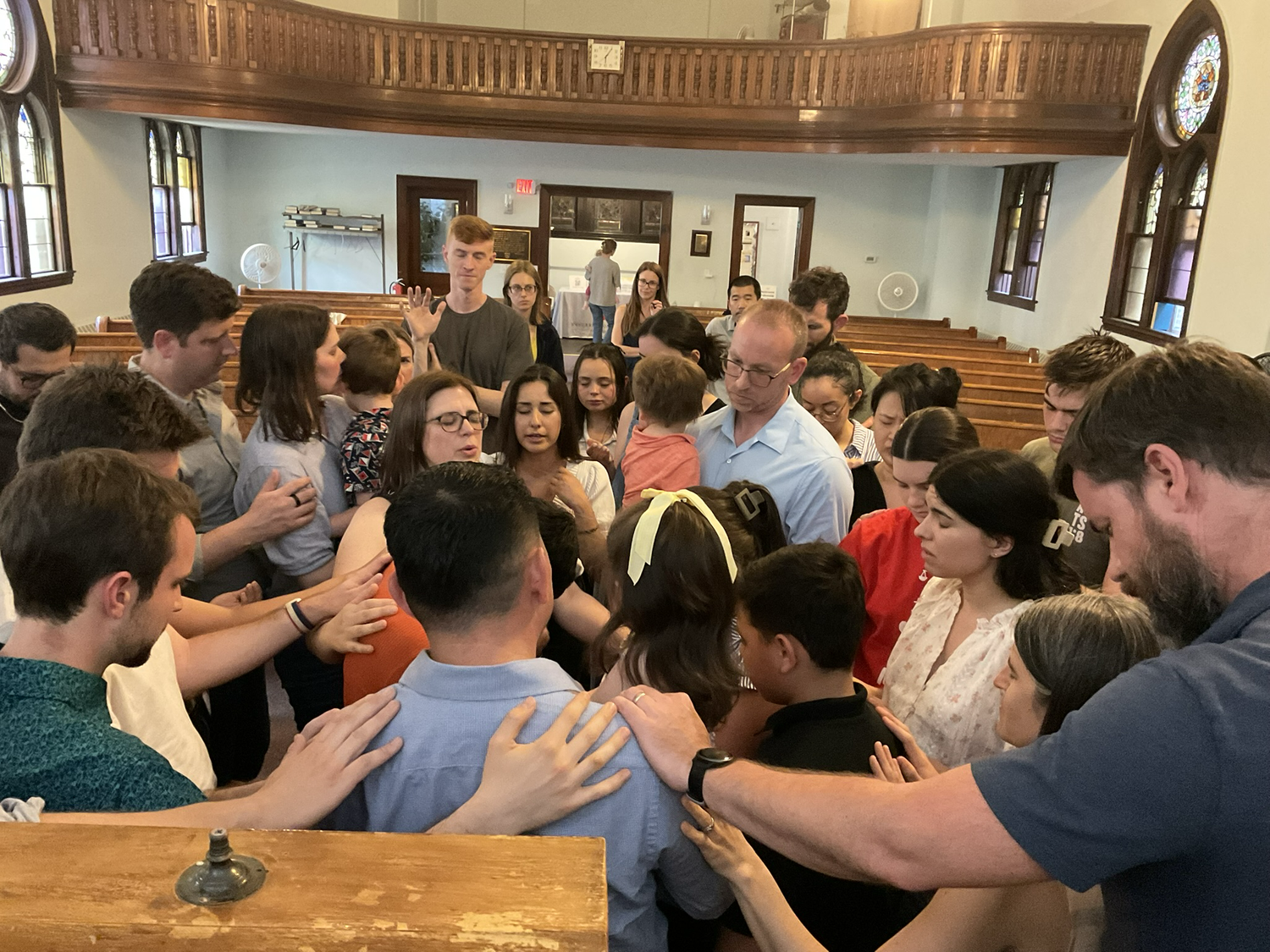 Praying over a family