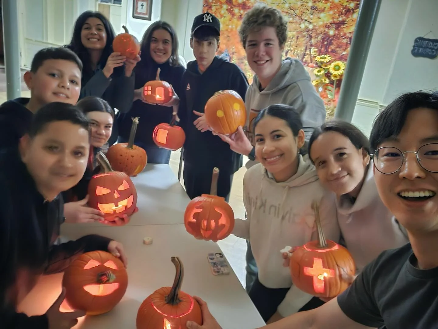 Last week, Res Youth celebrated a birthday 🎉 and carved pumpkins 🎃 as we remembered that God&rsquo;s light shines bright in dark places. ✨ #church