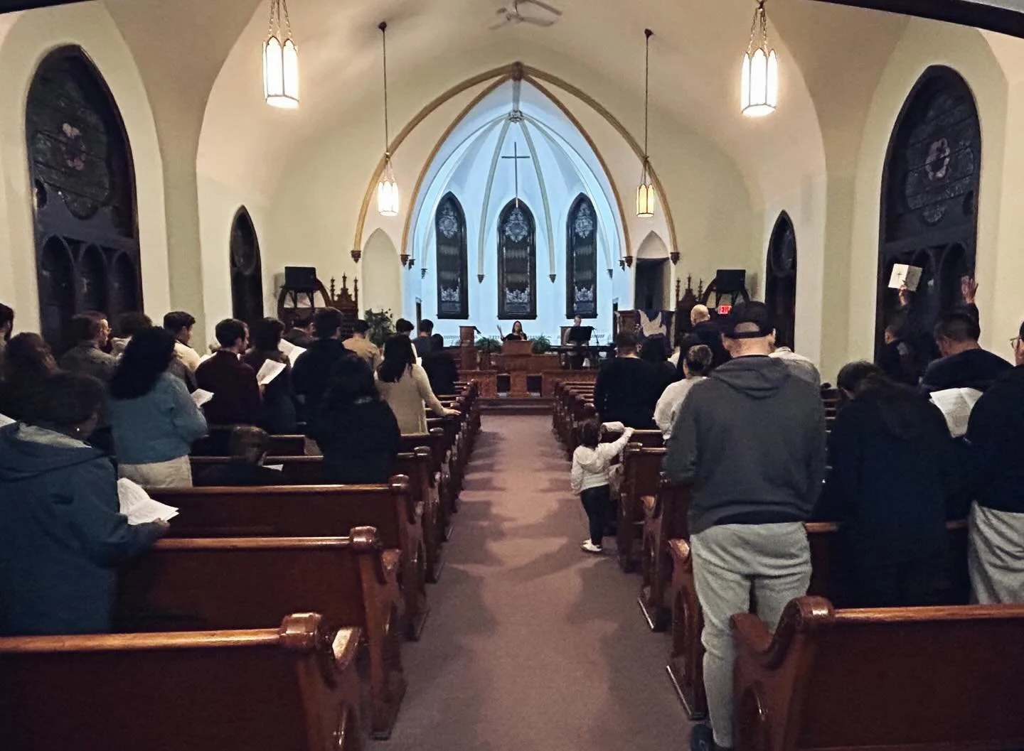 What can wash away my sin?
Nothing but the blood of Jesus
What can make me whole again?
Nothing but the blood of Jesus

Oh precious is the flow,
that makes me white as snow -
No other fount I know,
Nothing but the blood of Jesus

A joy to be in the s