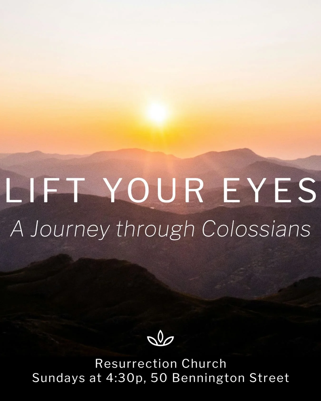 Every day we&rsquo;re tempted to see only what&rsquo;s right in front of us and yet Colossians invites us to see more - to lift our eyes to Christ, who reigns above every power, holds all things together, and is forming a new people marked by hope, w