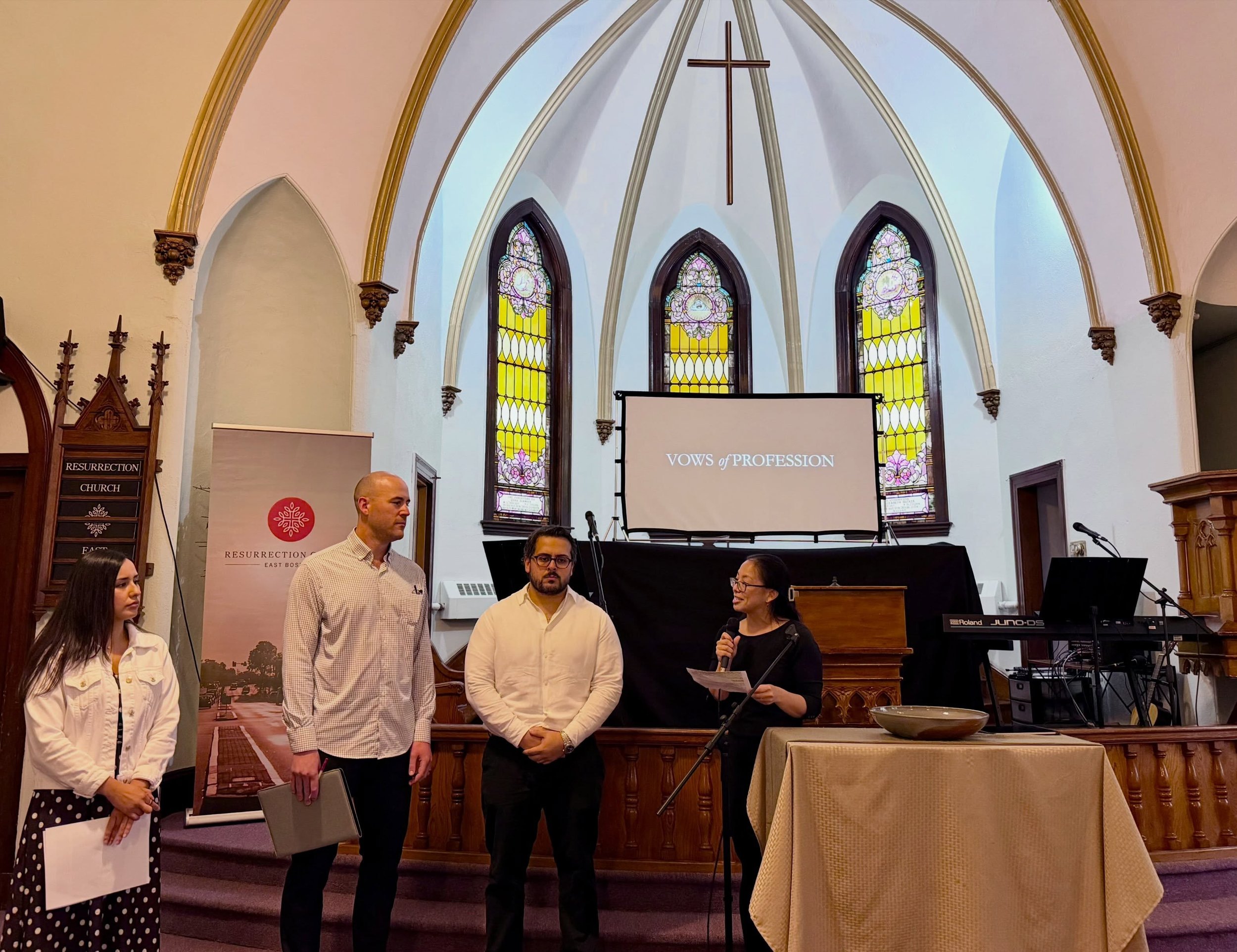 What a joyful Sunday as Elliott, Rafael, and Valeria professed their faith and shared their stories of God&rsquo;s relentless grace. May our church family be a steady and vibrant place for their nurture and growth in maturity in Christ! #🌱 #church