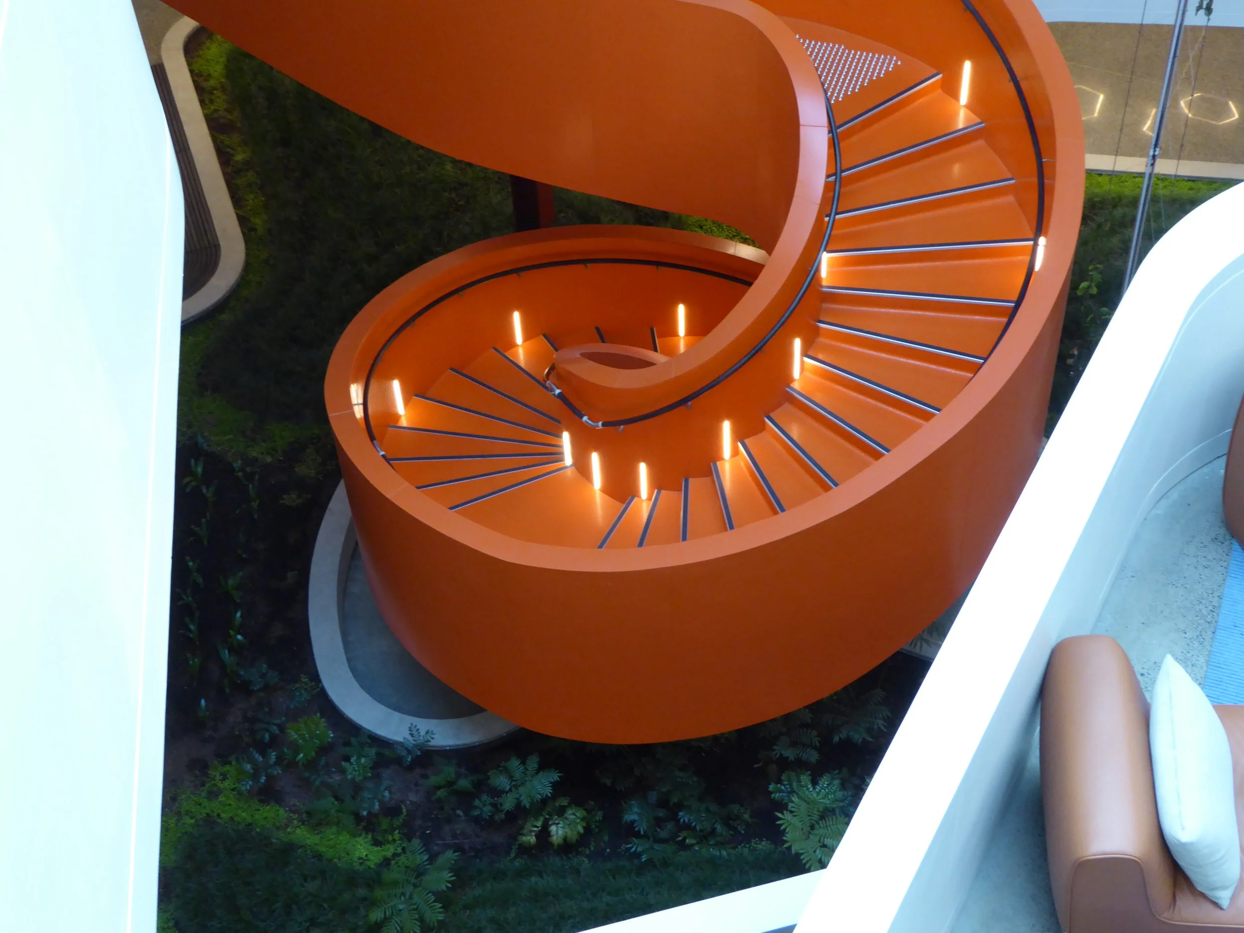 Spiral Handrail, B:Hive, Smales Farm, Auckland