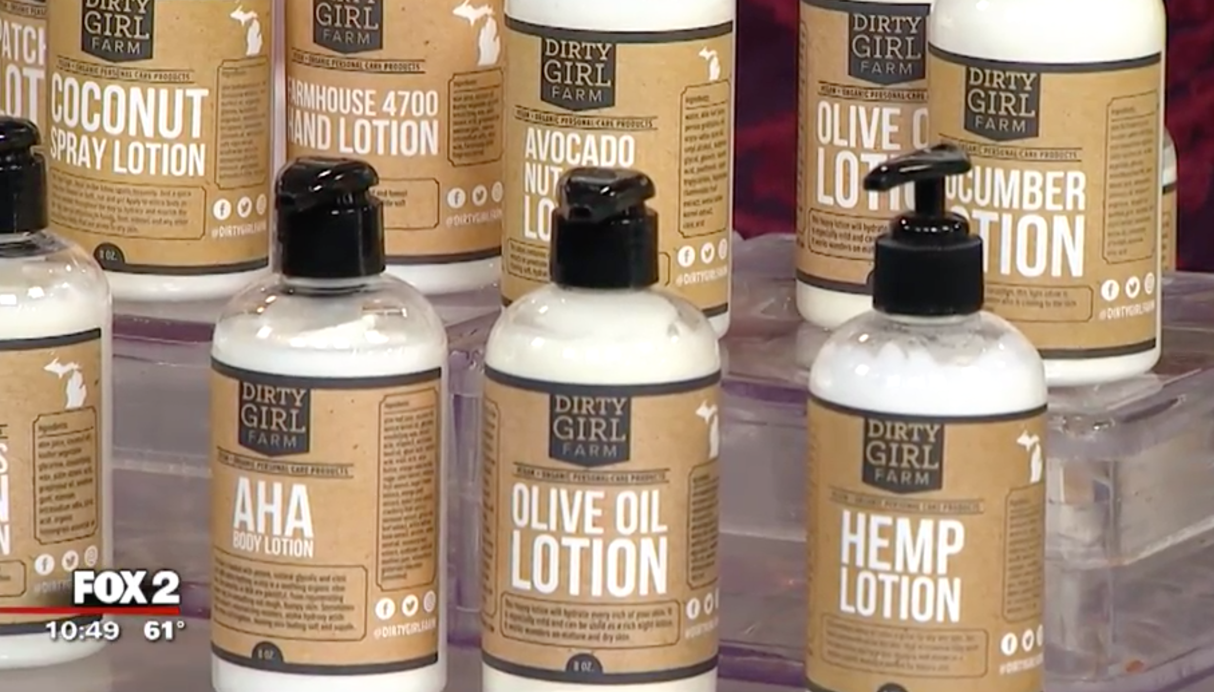 Dirty Girl Farm’s plant-based lotions help skin recover from sun exposure.