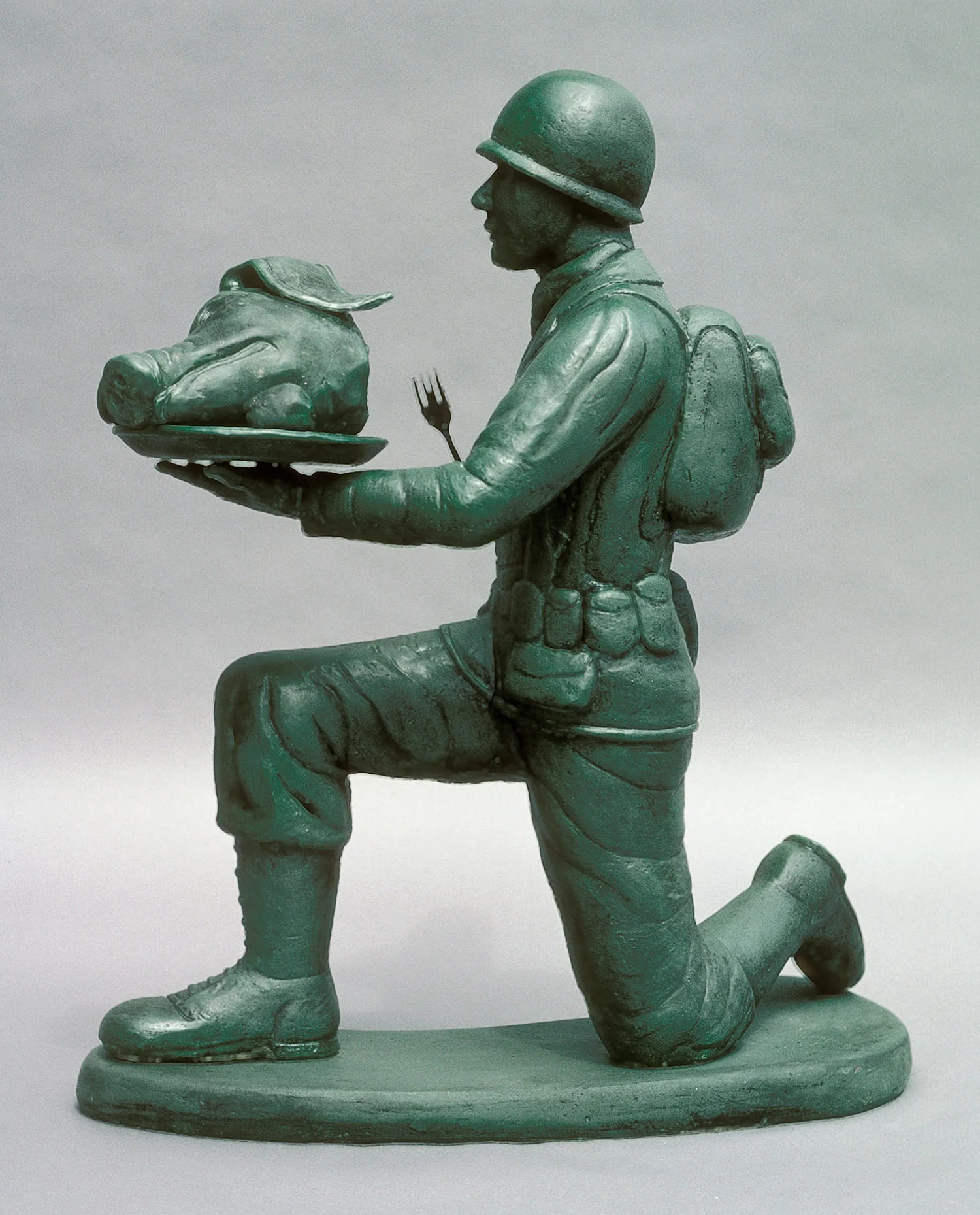 ARMY MAN WITH PIG HEAD side