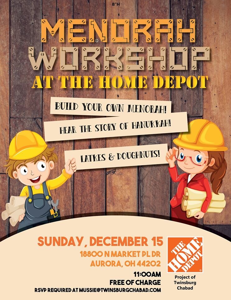 Home Depot pre-Hanukkah Workshop