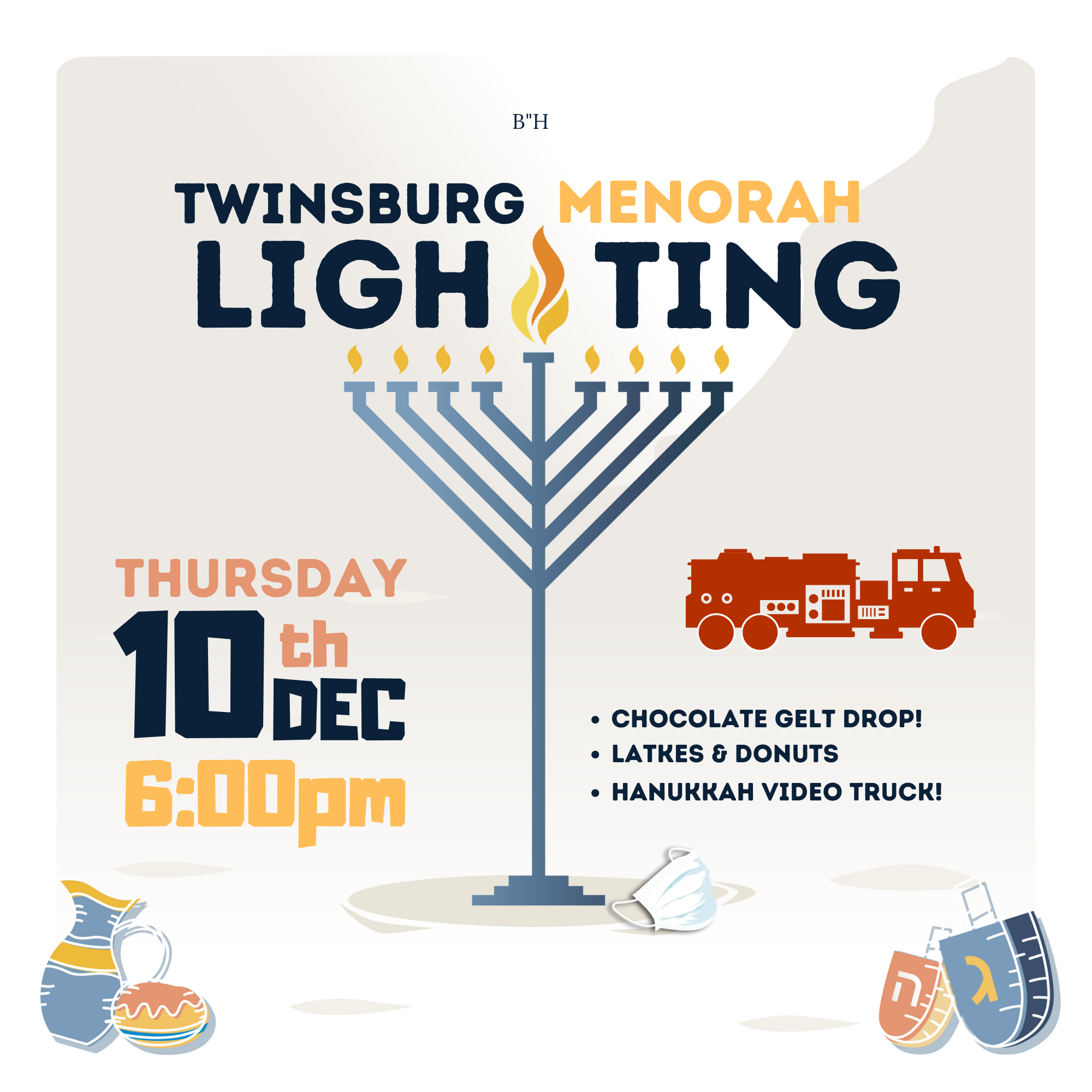 Outdoor Menorah Lighting!