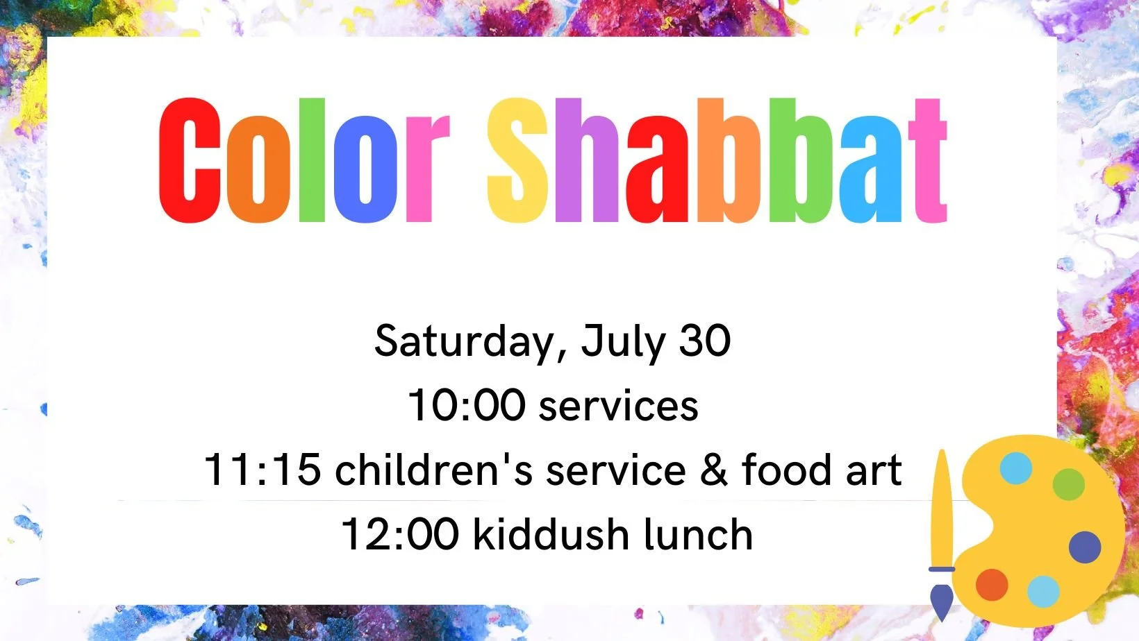 Color Shabbat!