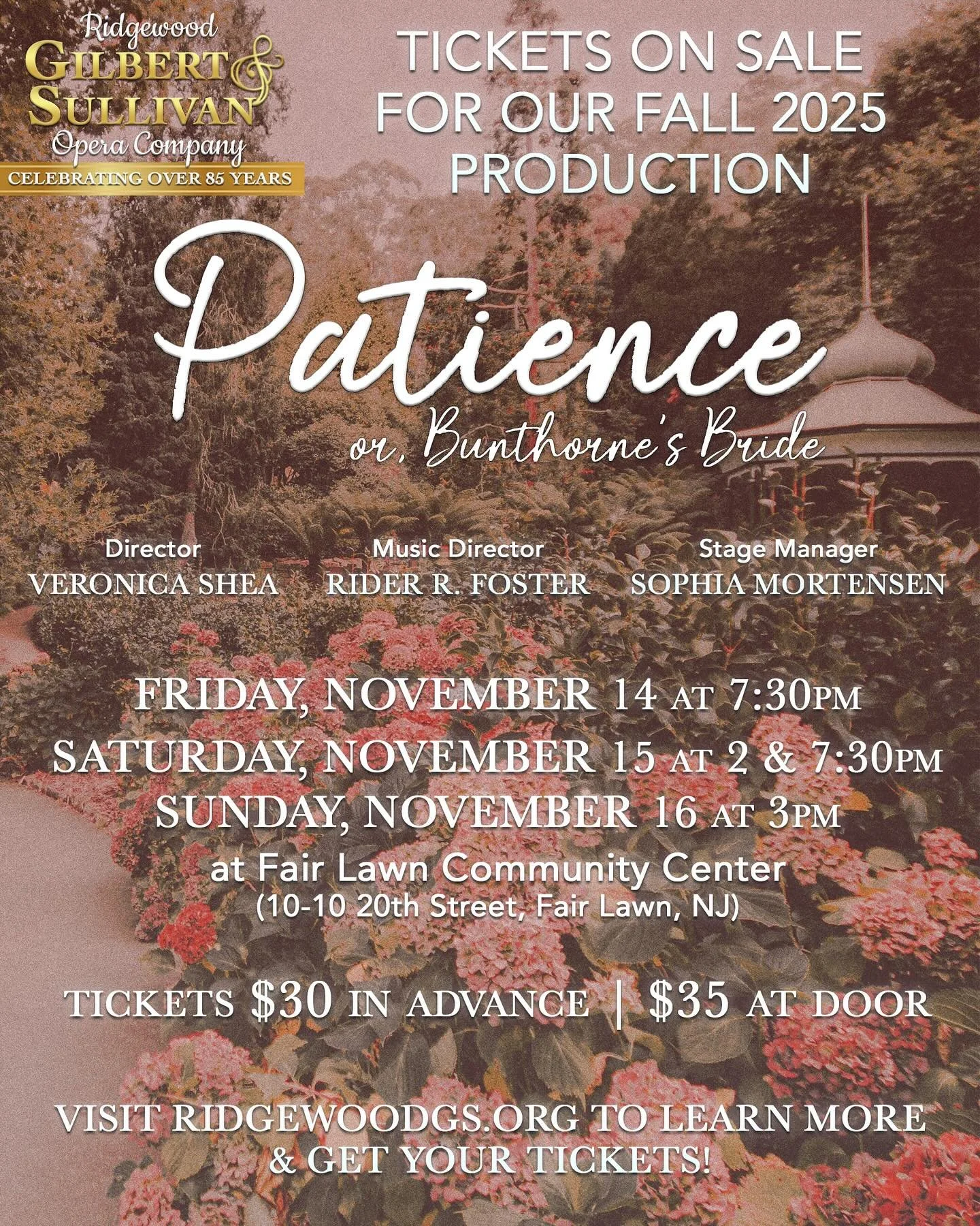 Patience by Gilbert and Sullivan (Copy)