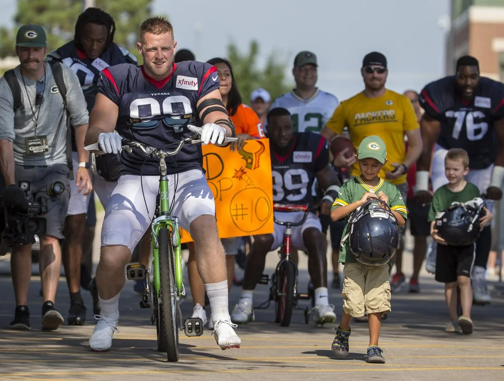 Texans’ J.J. Watt fulfills dream in Green Bay _ sort of
