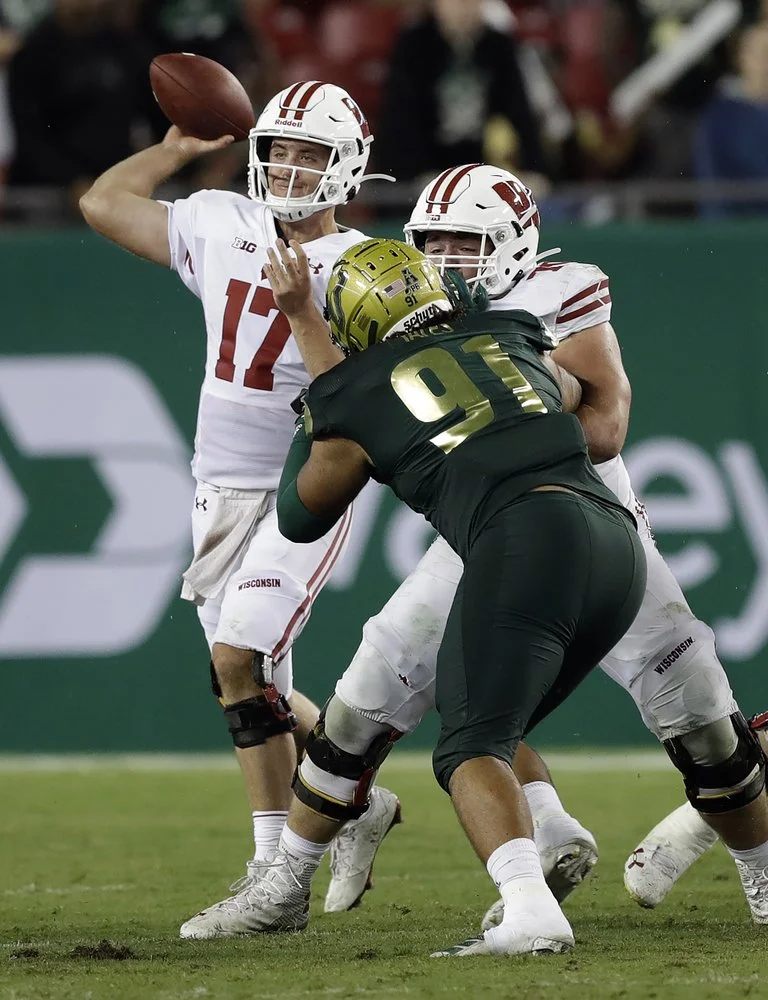 New-look Wisconsin O-line answers bell in season opener