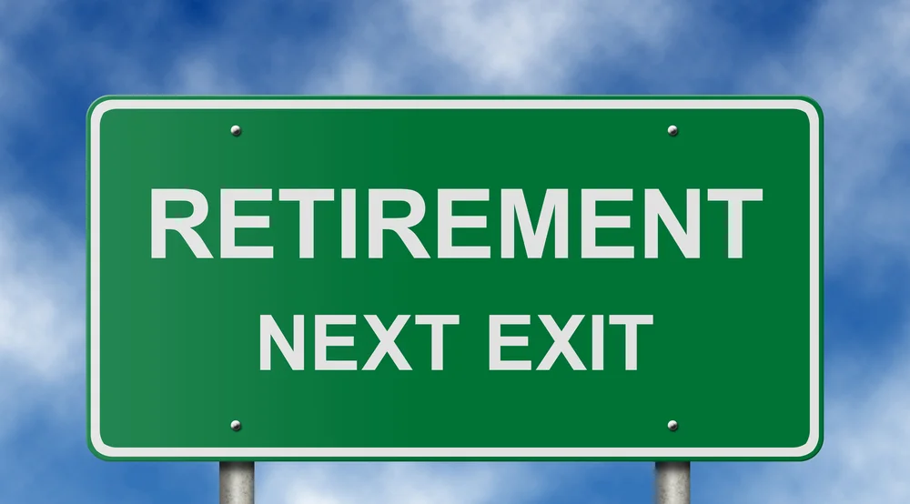 Retirement road sign