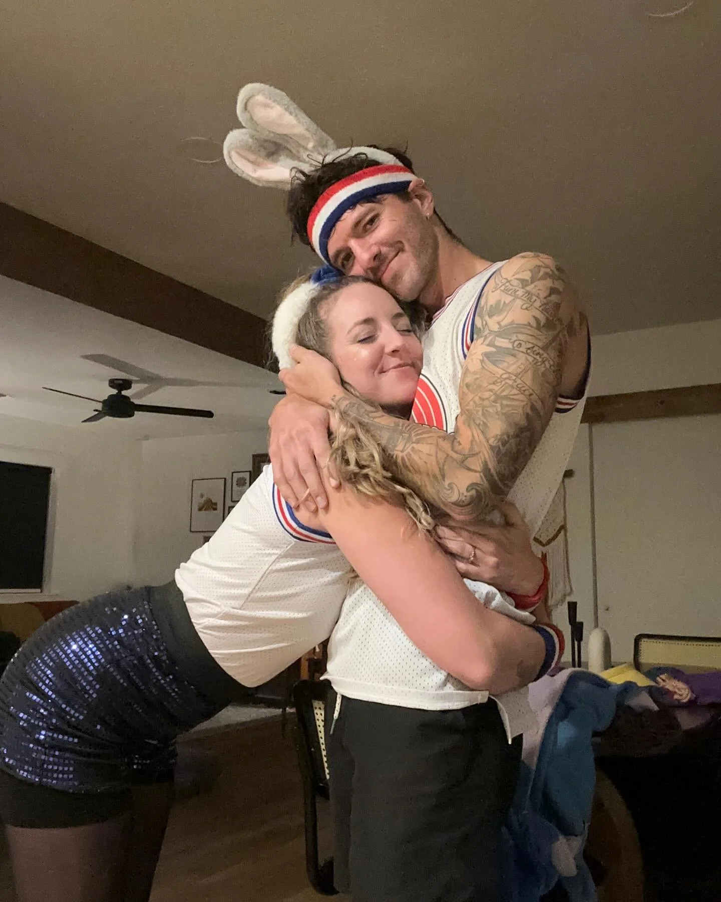 Happy Halloween from our Tune Squad to yours! Space Jam has been a favorite movie with our kids over here, so we had to be Bugs and Lola bunny ✨ Sending peace and love!