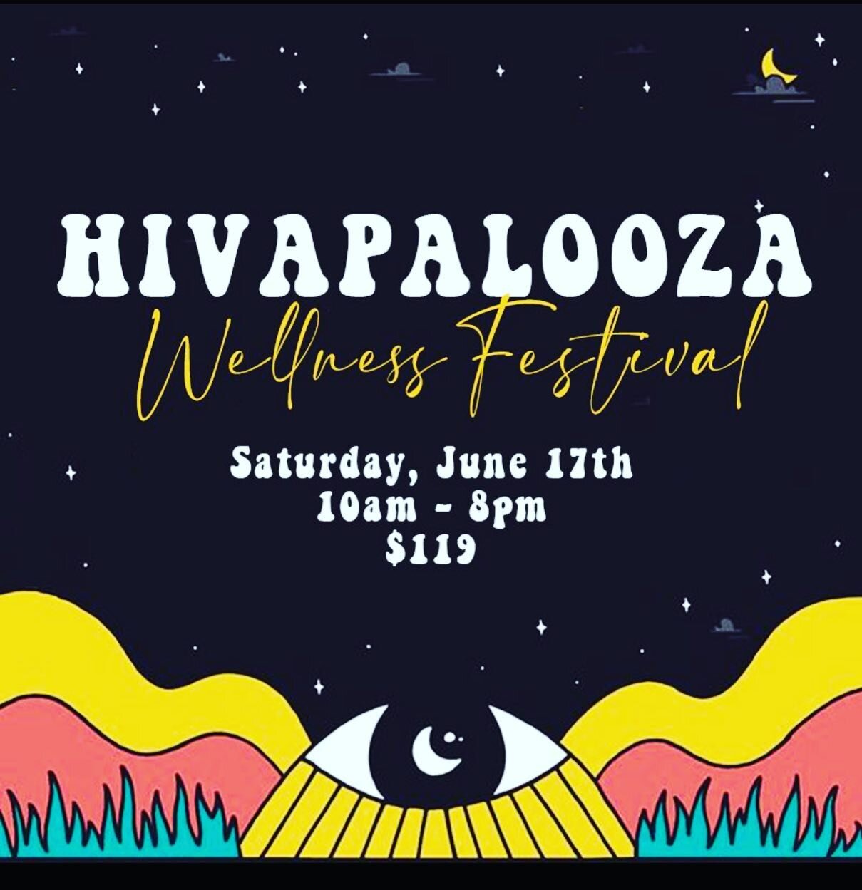 ✨HIVAPALOOZA FEST✨
Saturday, June 17th
10am-8pm

Celebrate Summer Solstice and explore all things wellness while having fun with the Hive Tribe during our first wellness festival!

&bull;practice&bull;explore&bull;listen&bull;celebrate&bull;

Break f