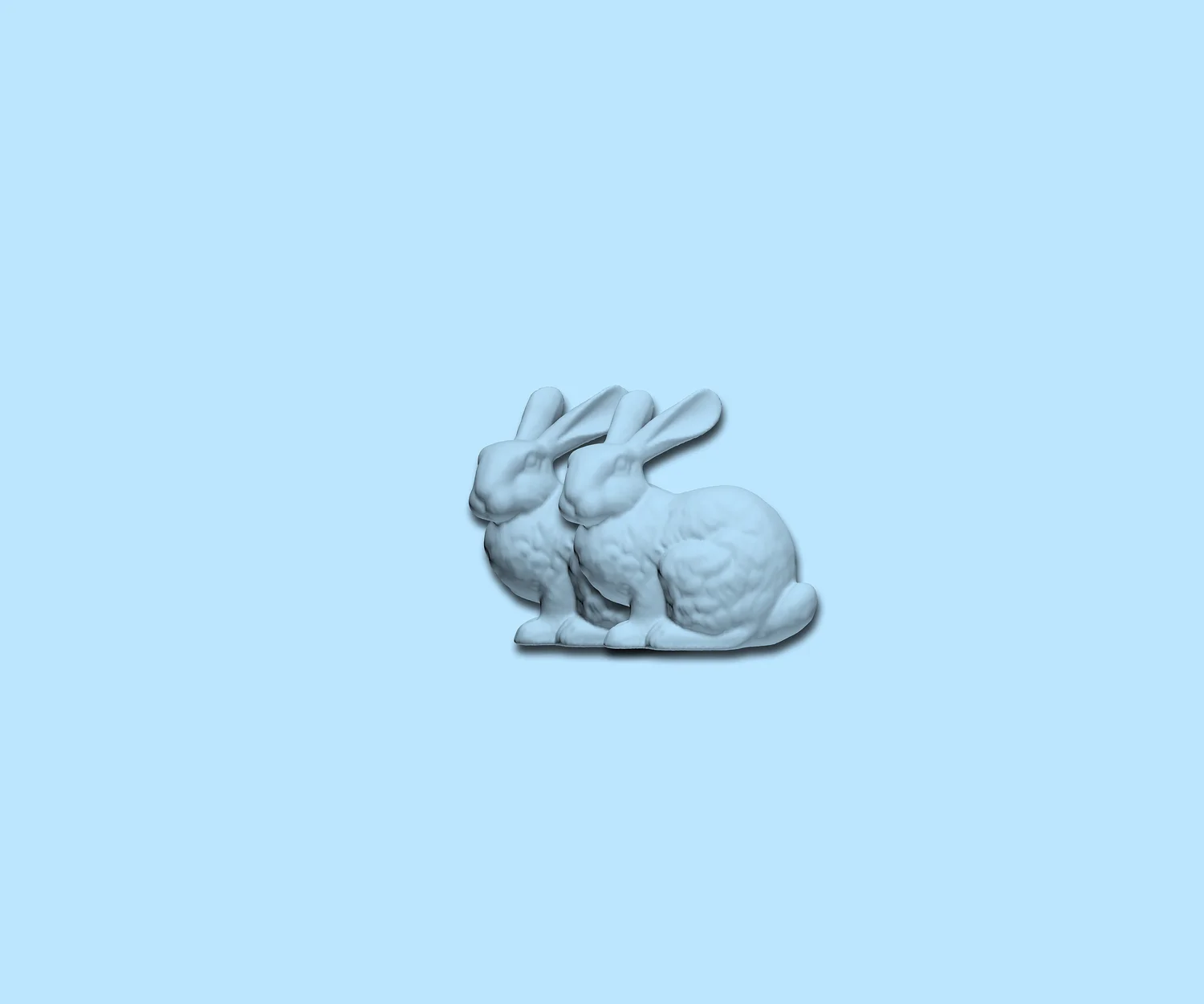 Stanford Bunny (x2), Chromogenic color print, 2013