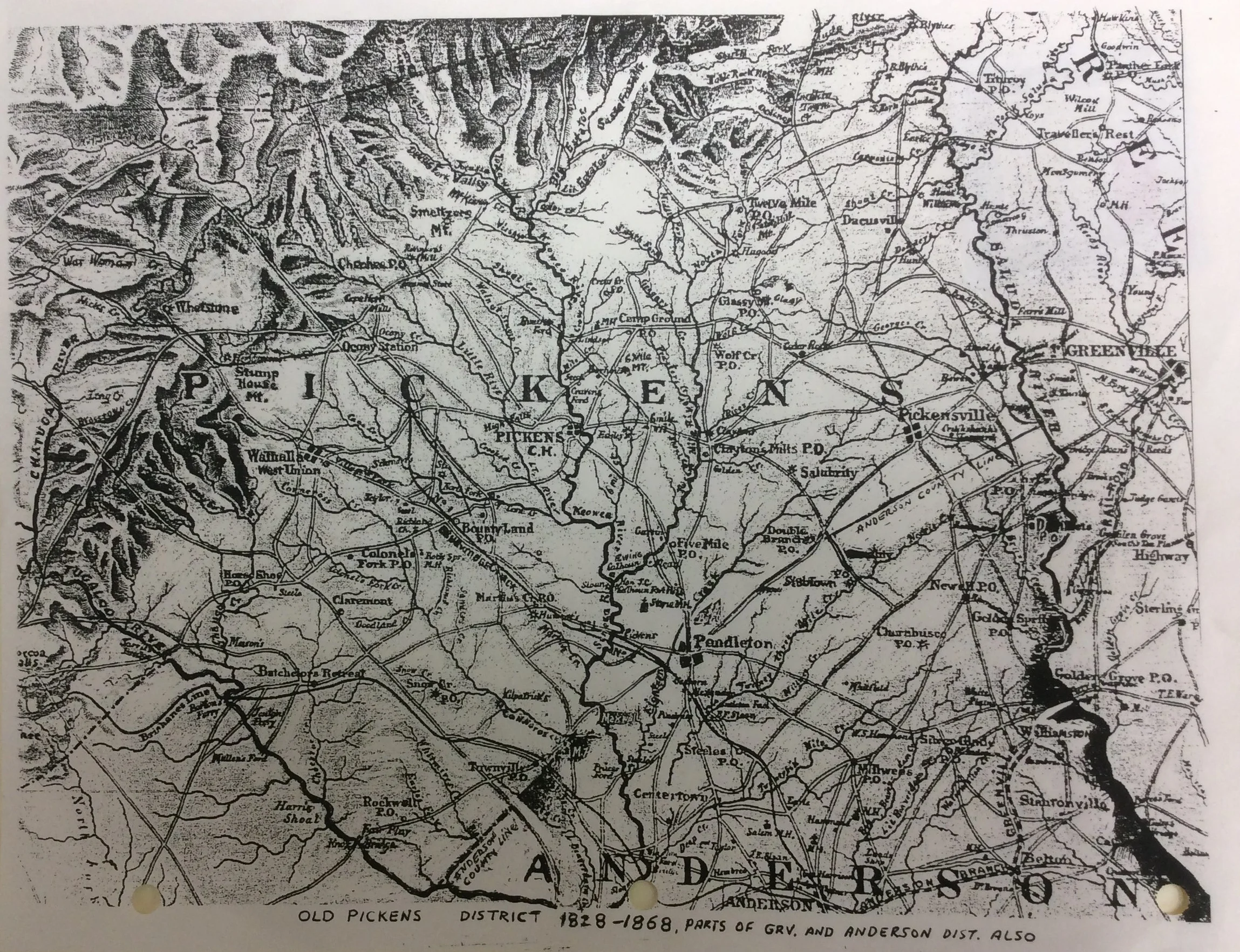 1828-1868 Pickens District South Carolina