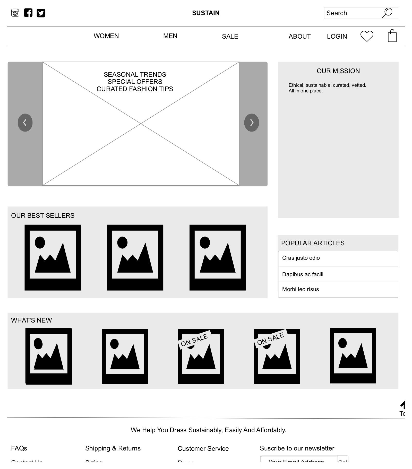 Click on image for UX Pin wireframes