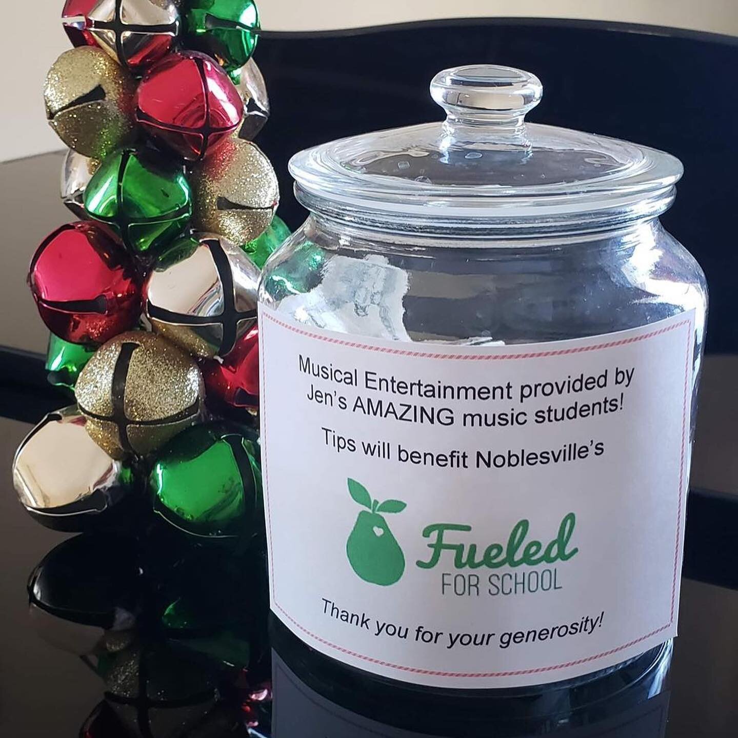 The students of music teacher, Jennifer Nicholson, collected tips for Fueled For School while they entertained at their Christmas open house! 

In one evening, they were able to collect a total of $180! Since all donations (up to $15,000) will be mat