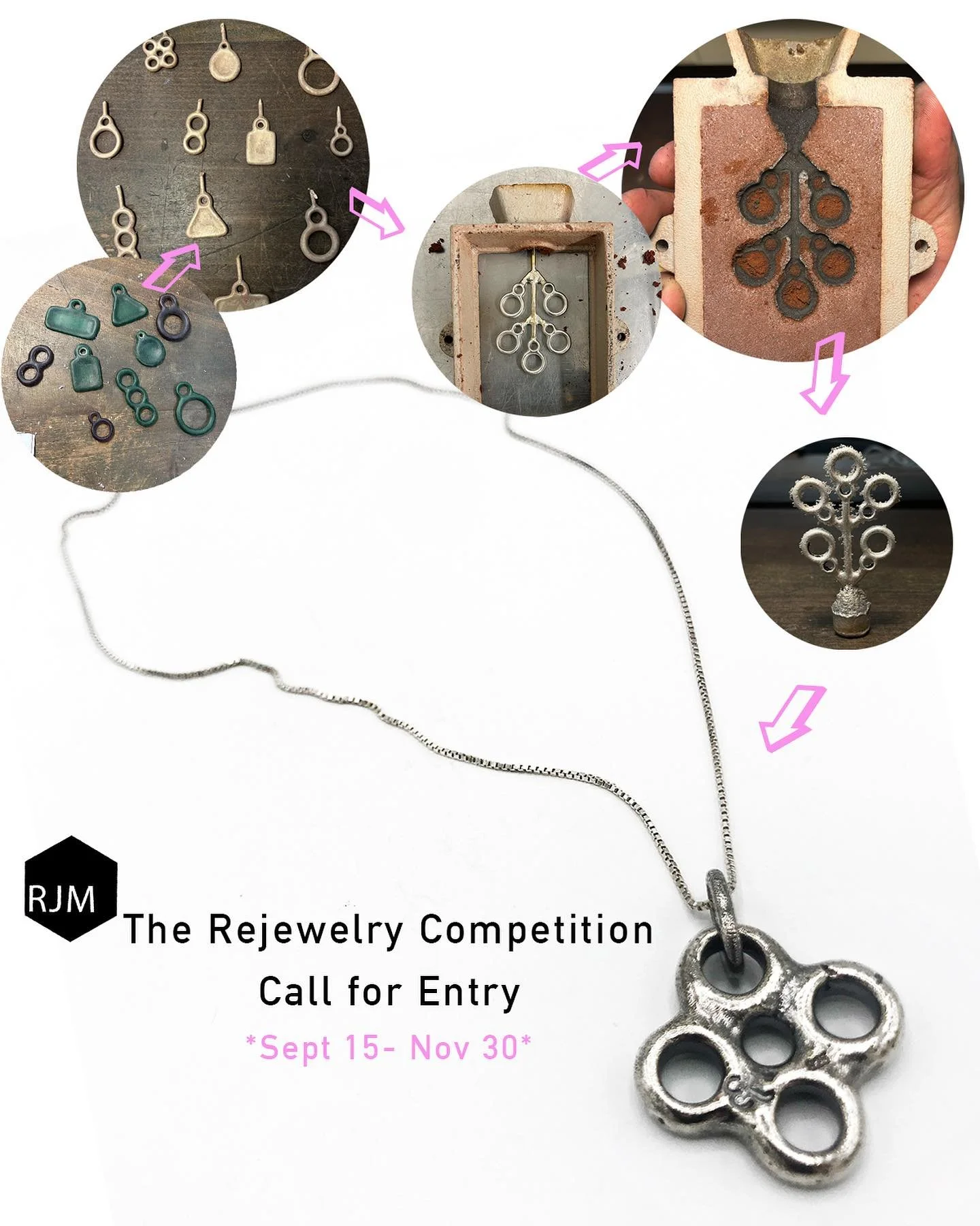 Have you heard?! RJM has a call for entry for the 2026 Rejewelry Competition! 

What is it?: The Rejewlery Competition is an invitation to jewelers into our RJM community.  We welcome past participants alongside makers who have never participated in 