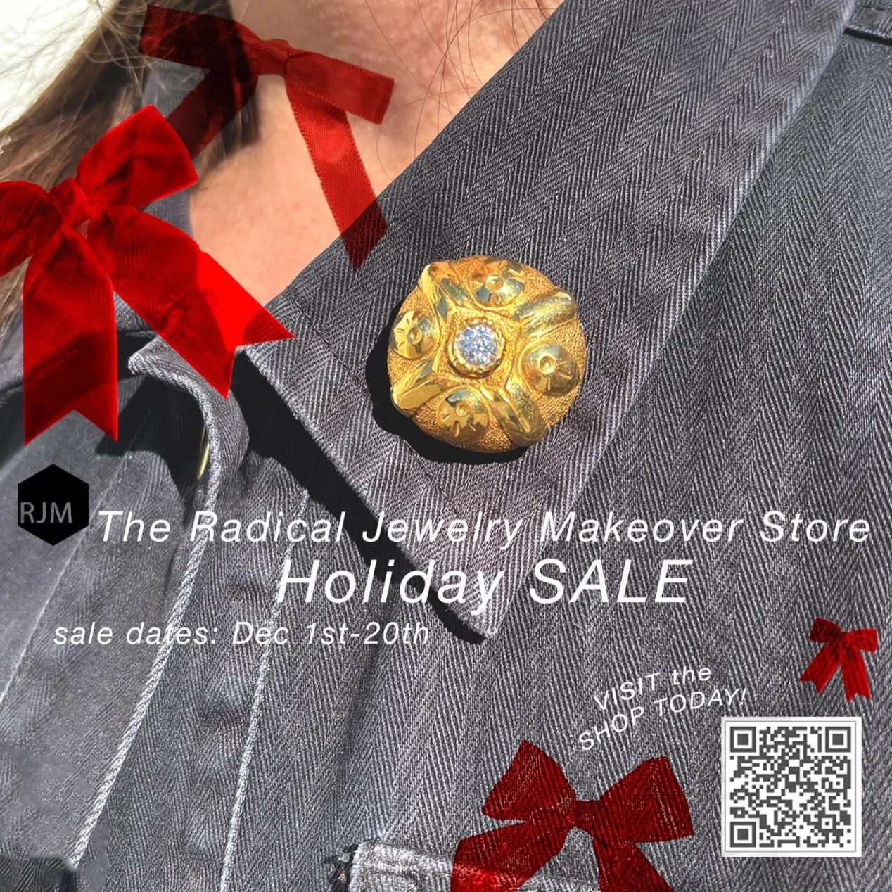 Starting December 1st, Radical Jewelry Makeover presents the RJM Store Holiday Sale! Shoppers can delight in 20% off any items in the RJM Store through December 20th. Each purchase supports RJM, and the global network of jewelers who have at one poin