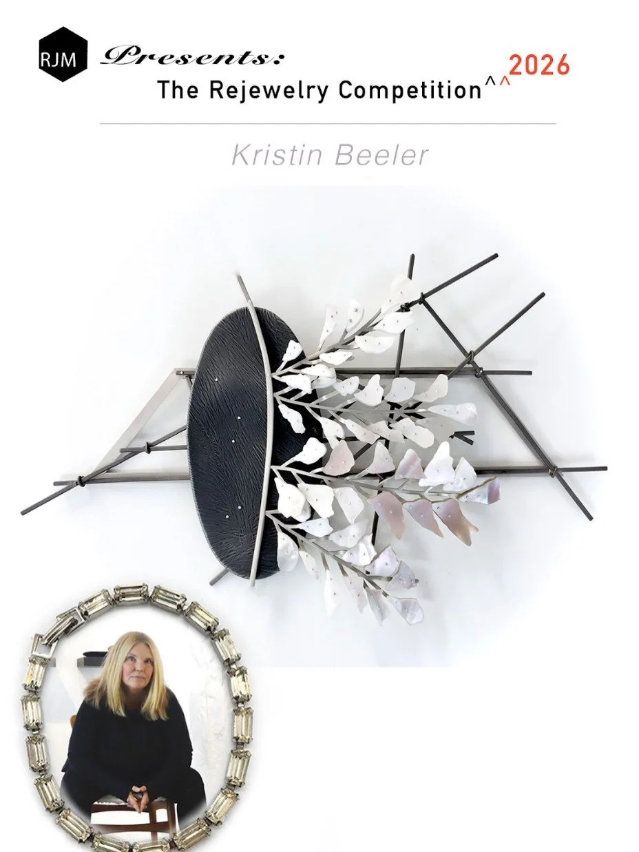 THE 2025 Rejewelry Competition ROLLOUT CONTINUES!!🥵🥳Cheers to our next winner reveal: Kristin Beeler (@Kristin.beeler)! 

Kristin Beeler joined the faculty of Duncan of Jordanstone College of Art and Design at the University of Dundee, Scotland in 