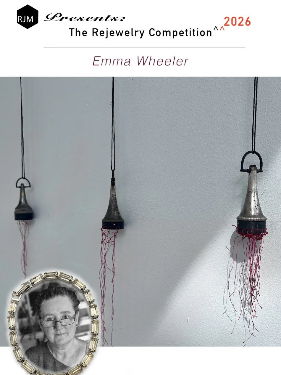 THE 2025 Rejewelry Competition ROLLOUT CONTINUES!!🥵🥳Cheers to our next winner reveal: Emma Wheeler (@emfemme3)! Read on to learn about Emma&rsquo;s practice: 

Emma creates with forgotten and discarded objects&mdash;such as those that are broken, a