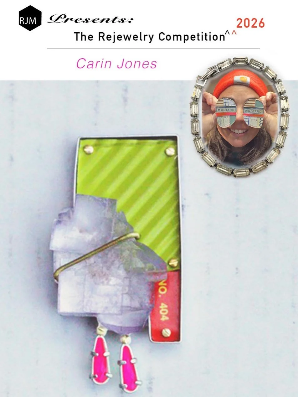 THE 2025 Rejewelry Competition ROLLOUT CONTINUES!!🥵🥳Cheers to our next winner reveal: Carin Jones (@jonesingforjewelry)! Read on to learn about Carin&rsquo;s practice:

CARIN JONES IS A CONTEMPORARY JEWELRY ARTIST BASED IN THE SEATTLE AREA. DRAWING