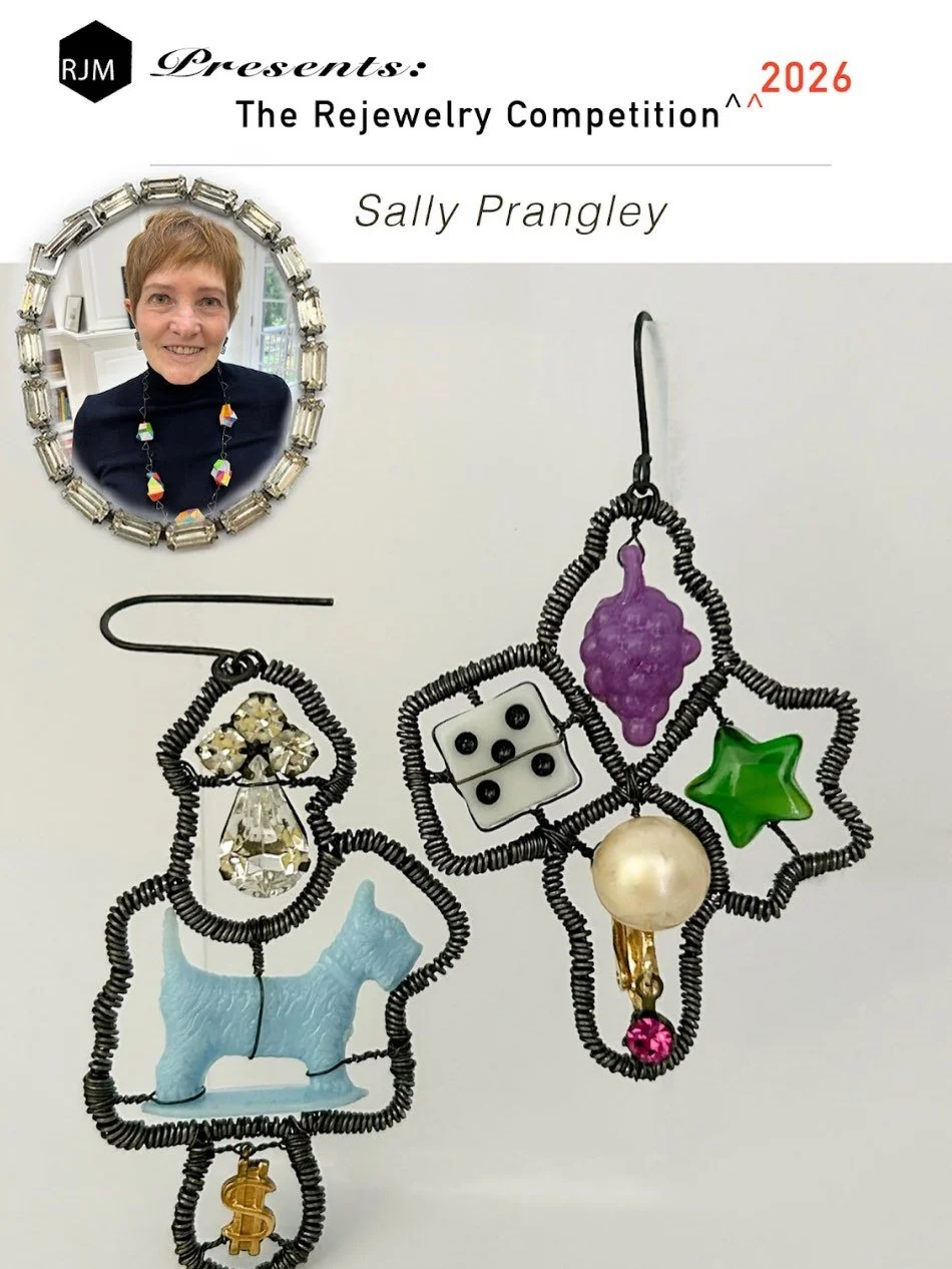 THE 2025 Rejewelry Competition ROLLOUT CONTINUES!!🥵🥳Cheers to our next winner reveal: Sally Prangley (@sallyprangley)! 

My love for wire, color, and geometry are intrinsic to my jewelry, which I think of as small, wearable sculptures. I work with 