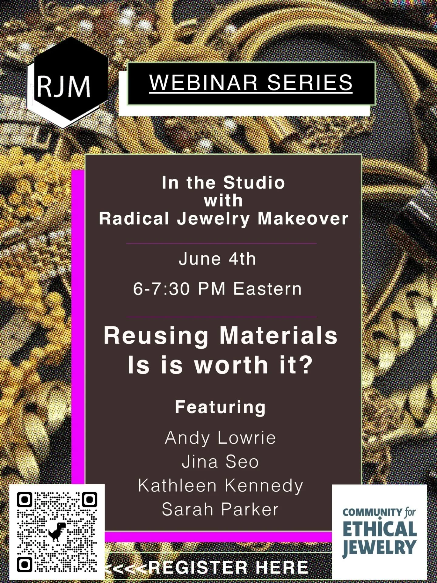 📢Join us! 
The True Cost of Reusing Materials. Is it worth it?
Artist Panel:  Andy Lowrie, Jina Seo, Kathleen Kennedy, and Sarah Parker will explore the mindful philosophy and gritty reality of material stewardship, moving beyond the surface of recy