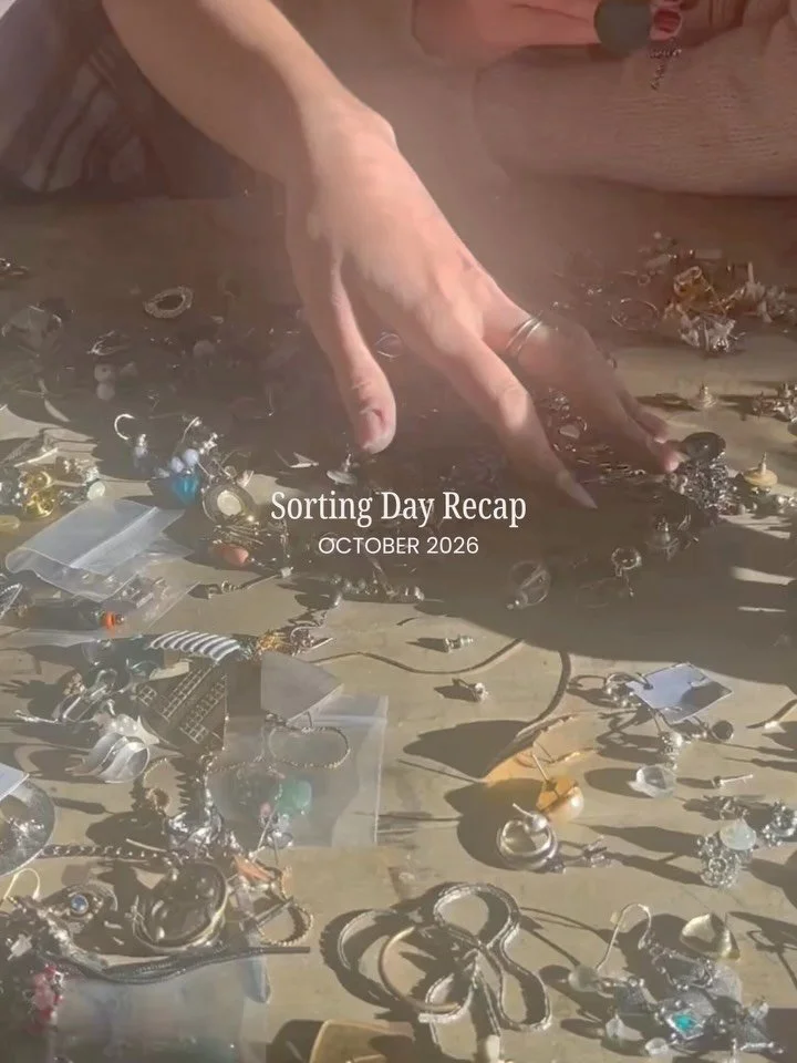 SORTING DAY RECAP
Thank you to everyone who participated in our most recent sorting day. Together, we sorted 266 pounds of RJM material!

RJM accepts hundreds of donations of broken and outdated jewelry every year. Sorting days are where we sort thro