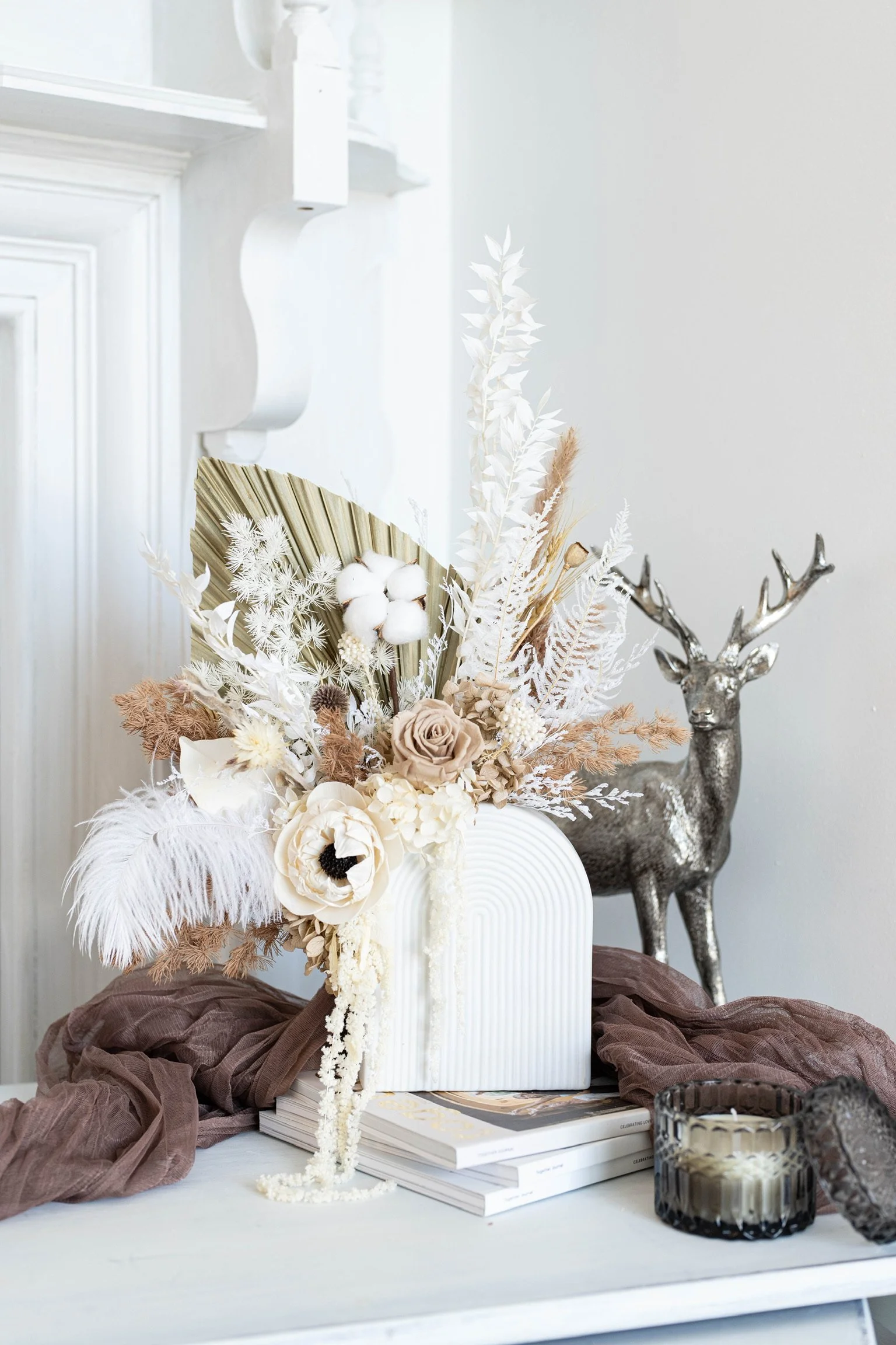 Small-Preserved Fresh Flower Arrangement in Vase