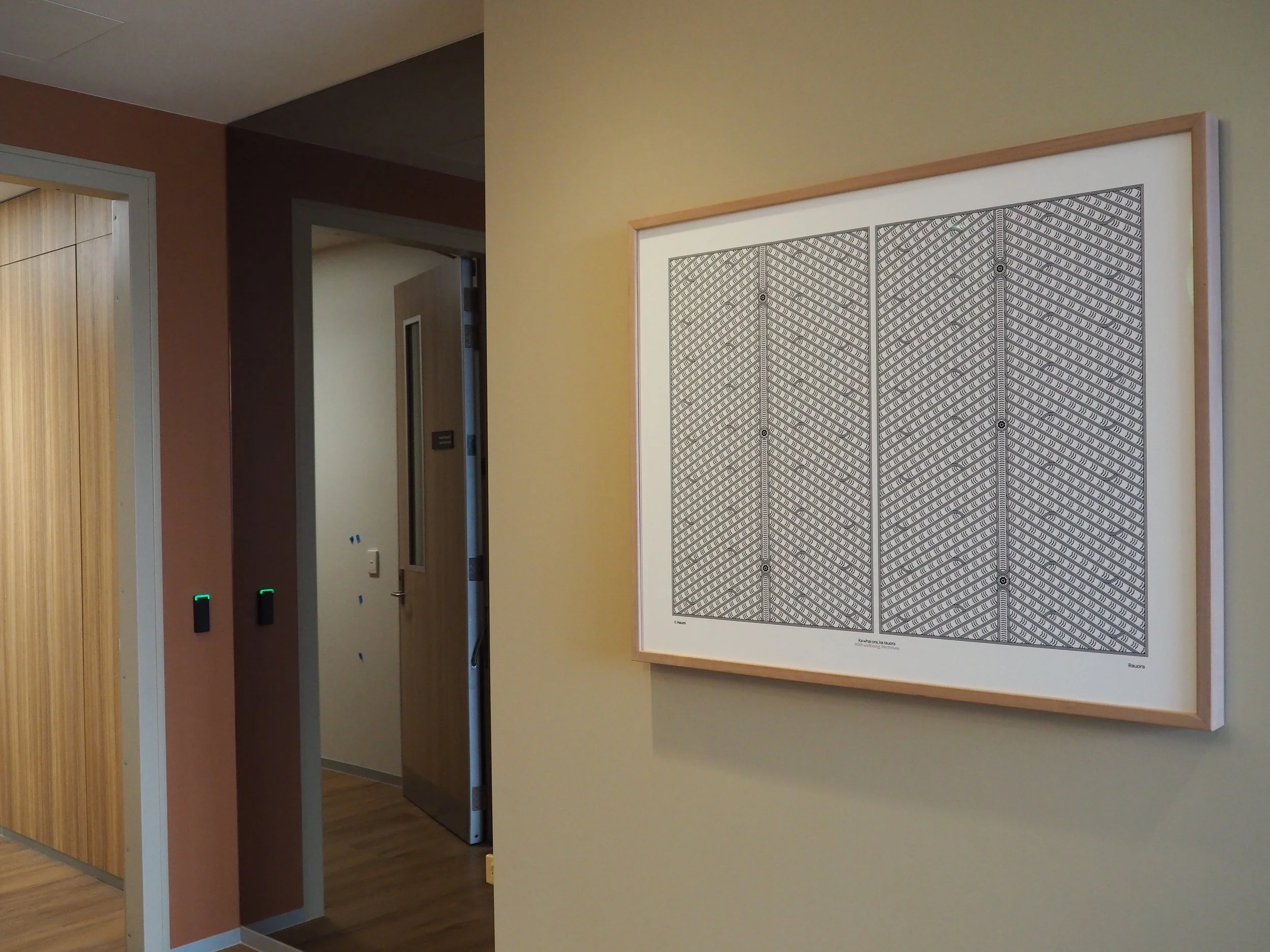  Artwork by Haumi Design.  Frame by JW Framing in recycled Red beech. 