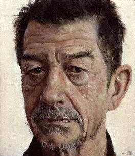 John Hurt, oil on gesso on oak panel, 2000, 4 3/8 in. x 3 3/4 in. (110 mm x 96 mm), National Portrait Gallery, London