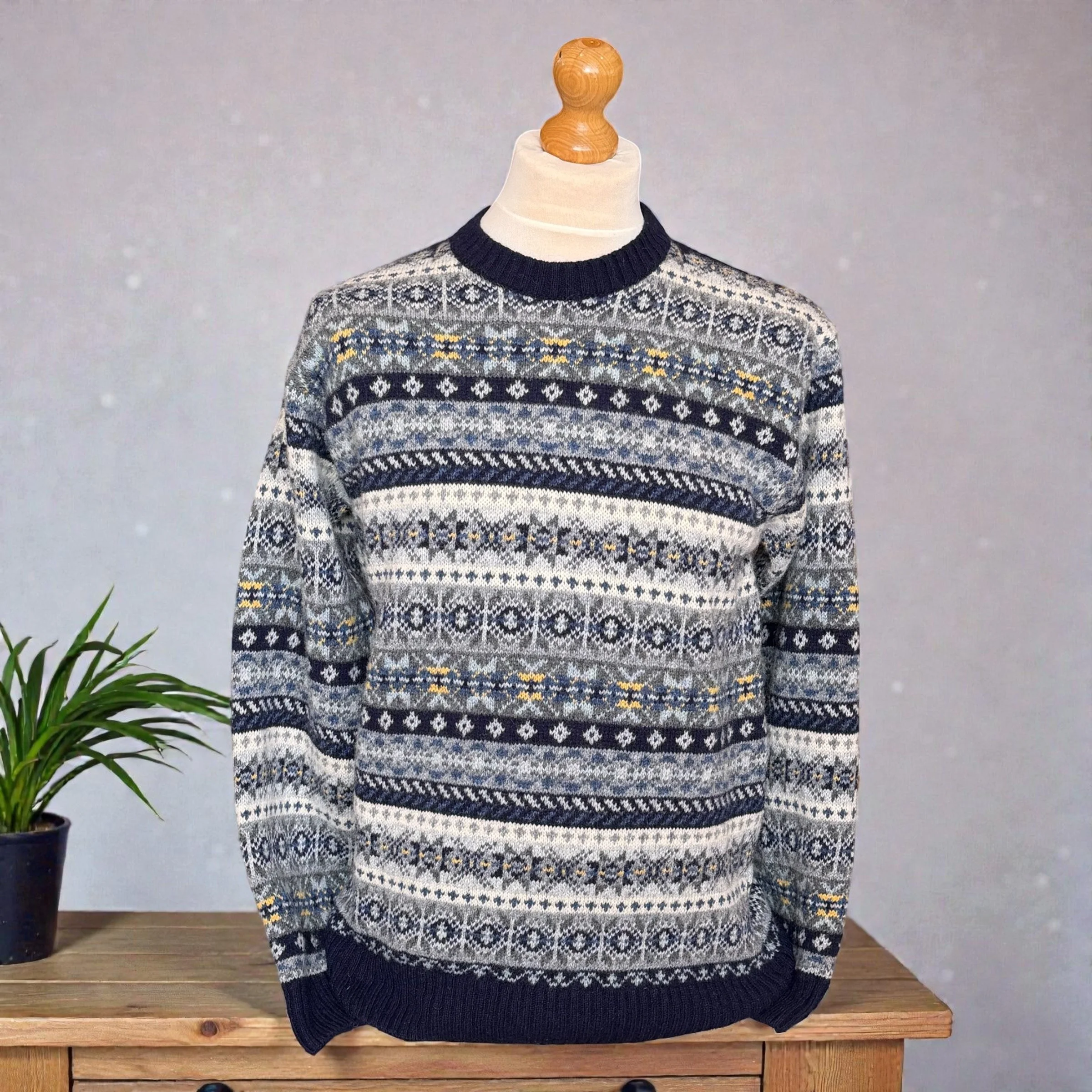 Harleyy Fairisle Jersey, Navy