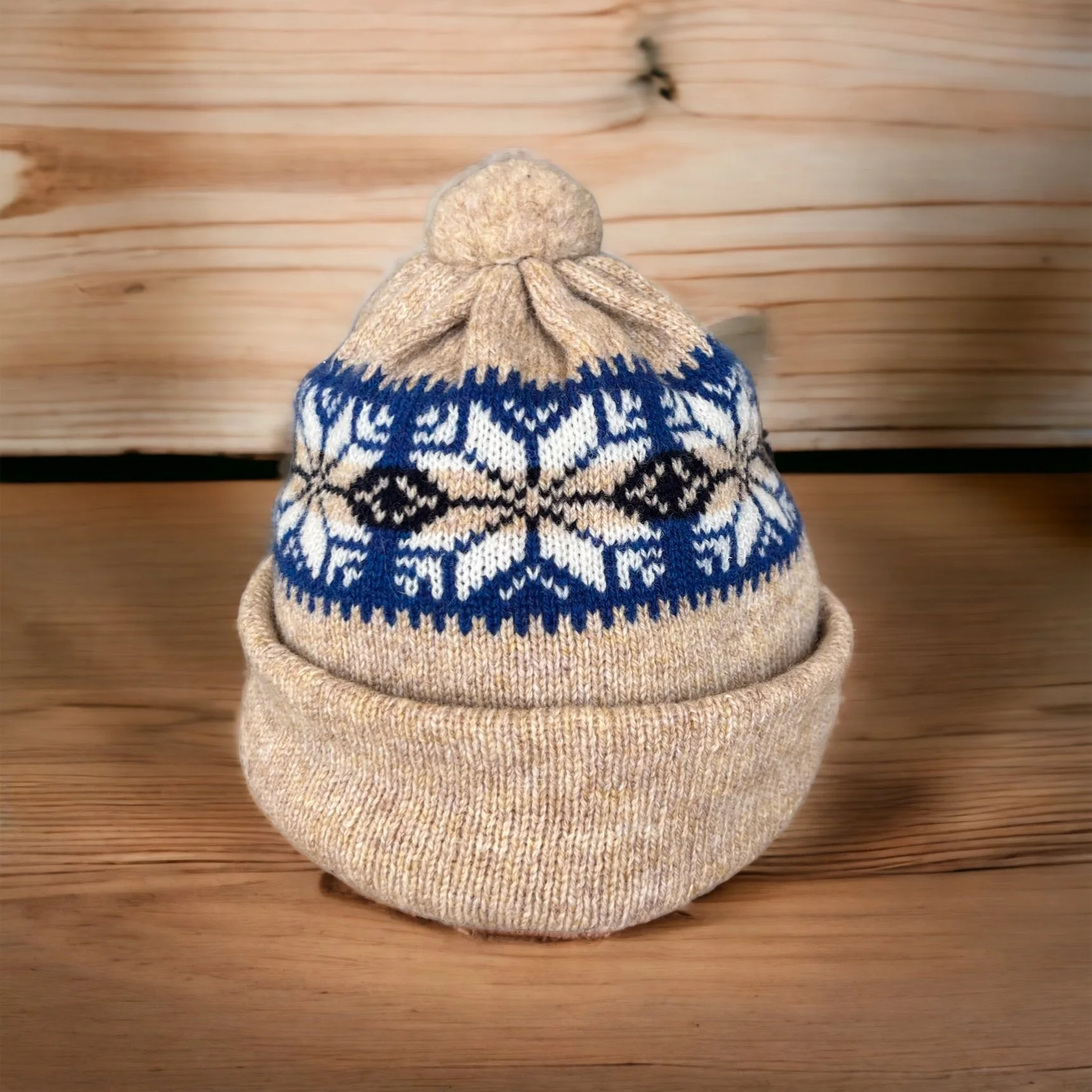 Woollyhatz Bobble Hat, Snowflake