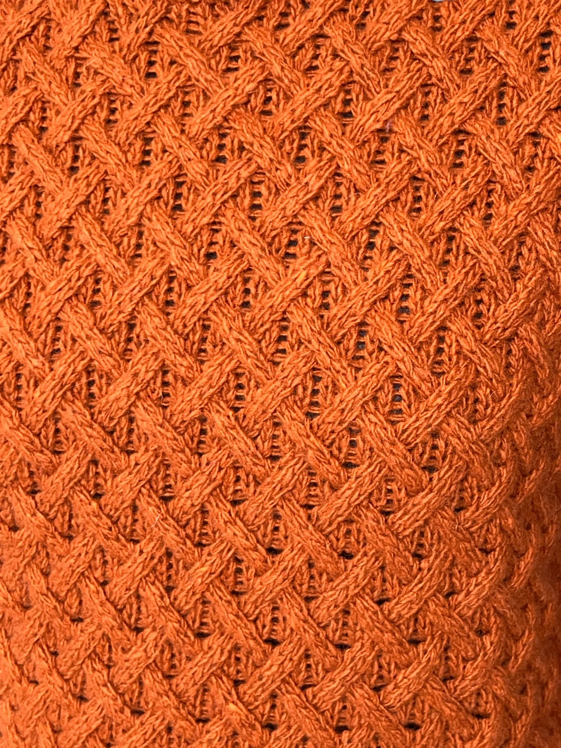 Terracotta Trellis Sweater made by Irelands Eye, pure wool & cashmere