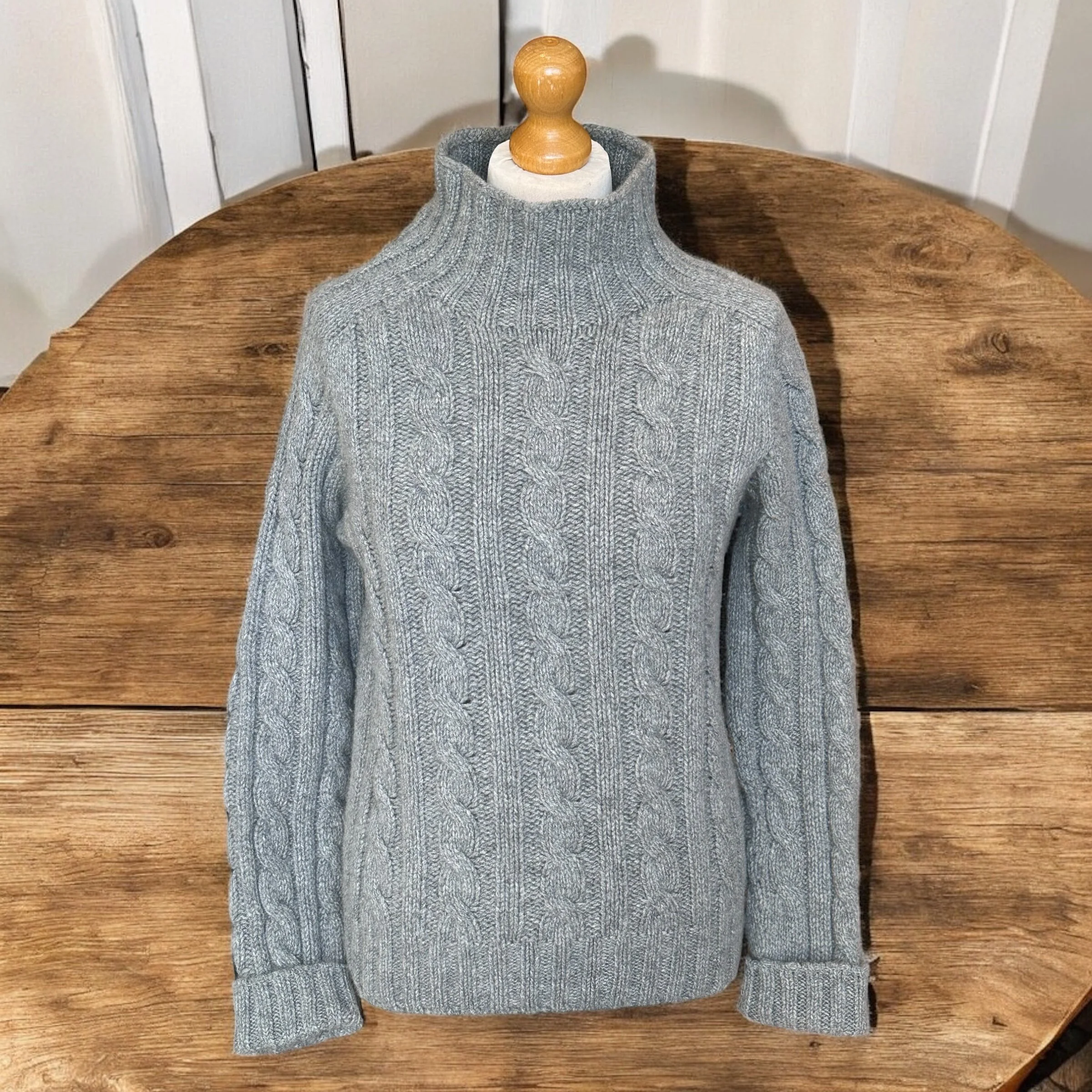 Harley Cable Turtle Neck, Flannel Grey