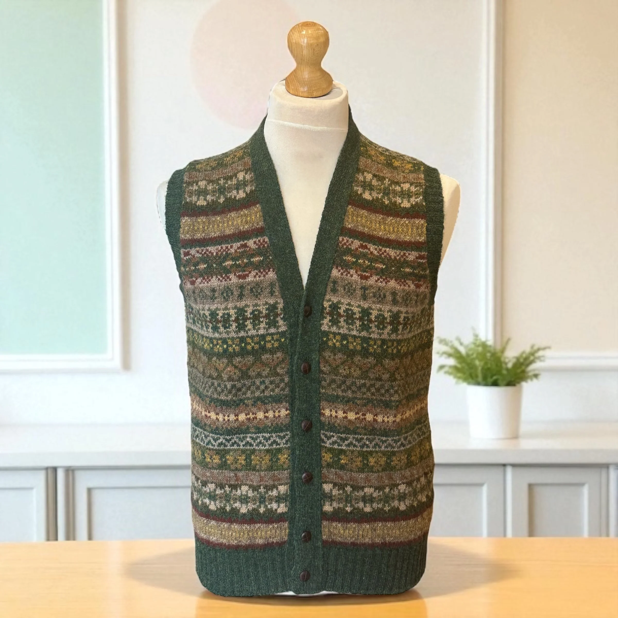 Jamieson Button Slipover, Greens