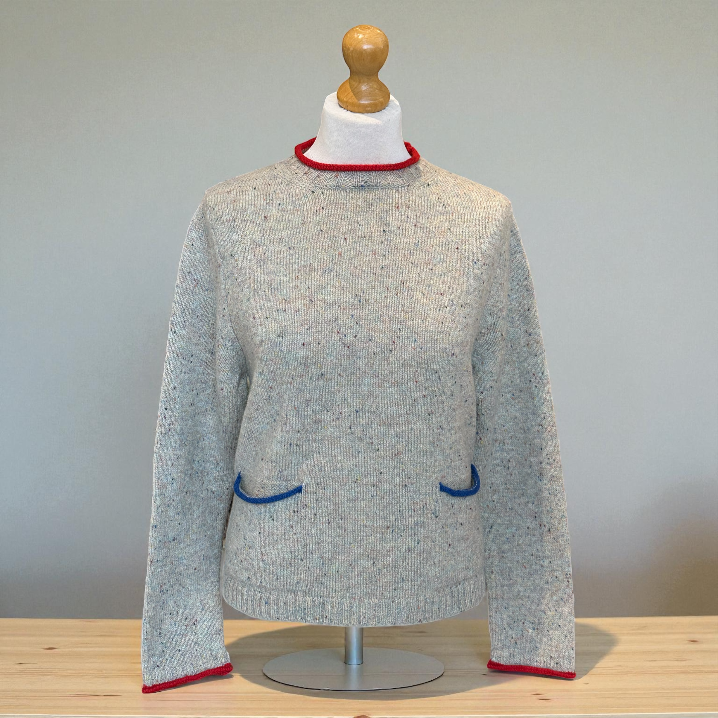 Eribe Tweed Nep Sweater, Sand