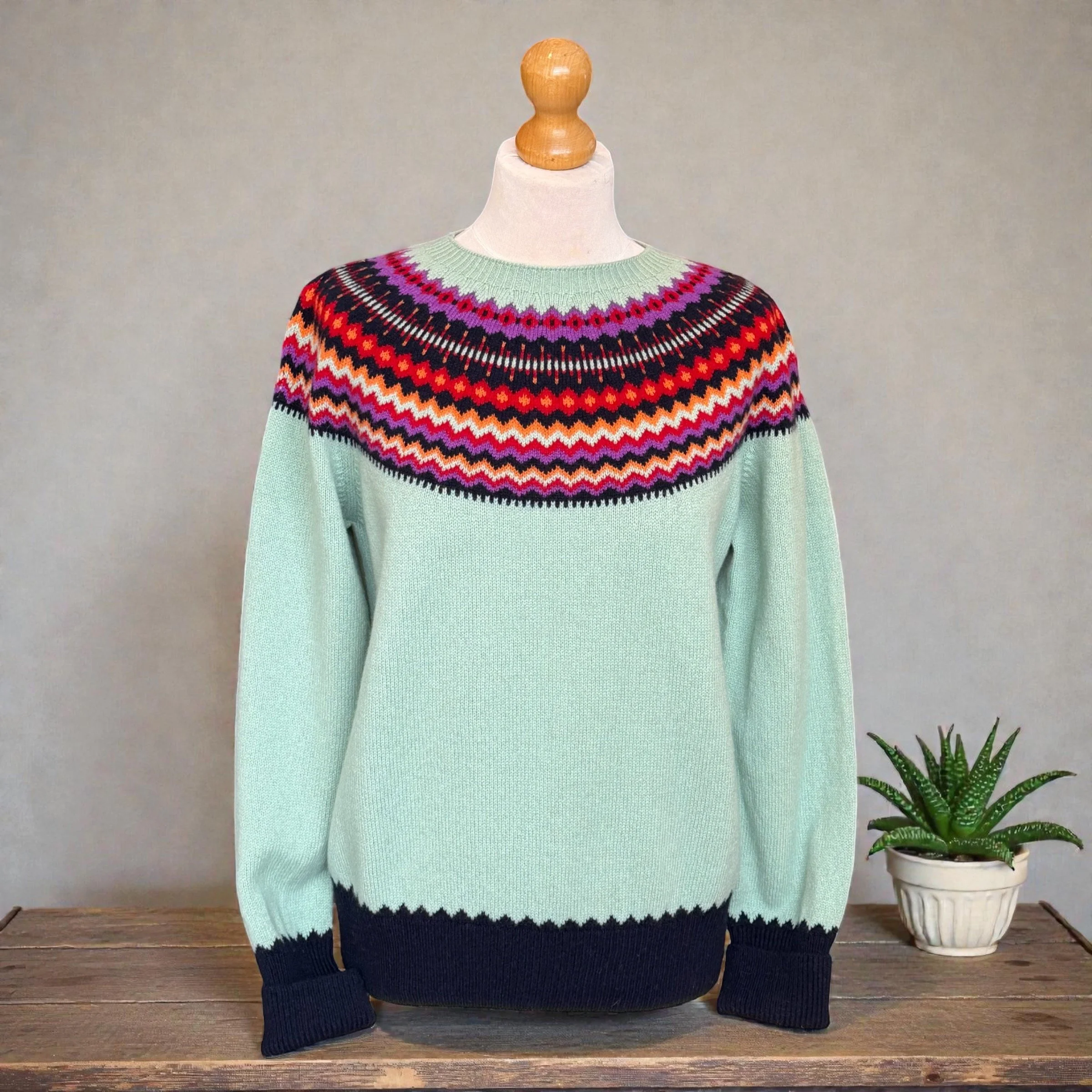 Harley Superfine Yoke Sweater, Aniseed