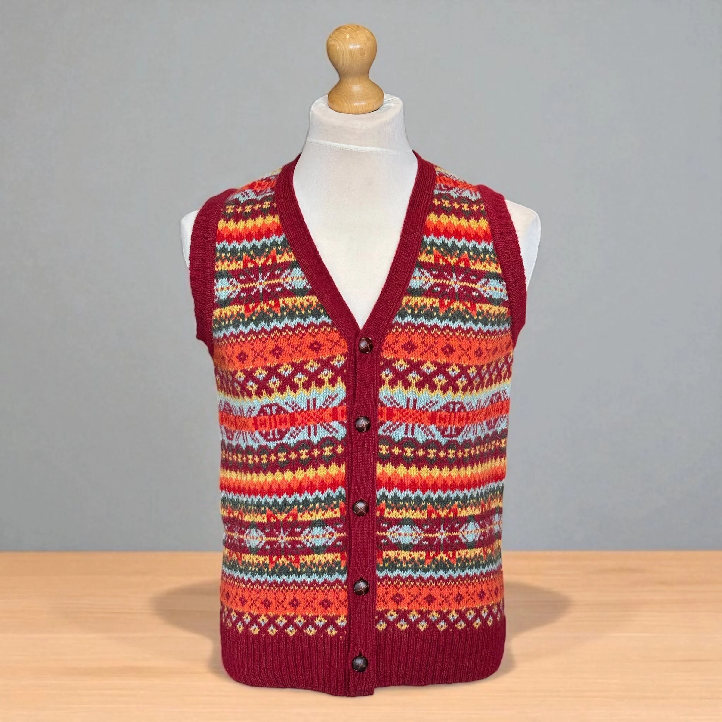 Harley Button Slipover, Red Hot