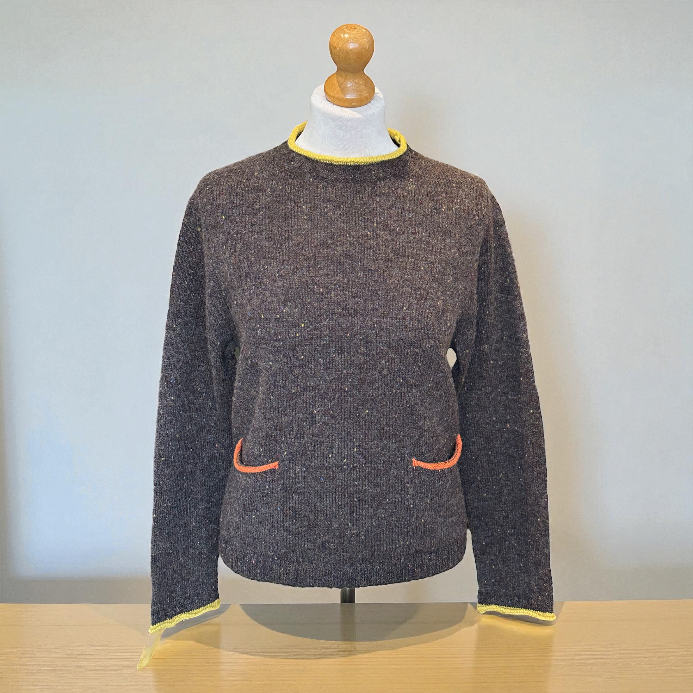 Eribe Tweed Nep Sweater, Bark