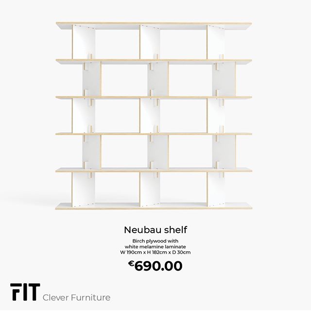 The Neubau (New building in German) is an easy to assemble, simple plug-in system shelf. 
Assemble, disassemble, reassemble. Easy, fast, no tools. fit-furniture.com

#furniture #design #interiordesign #DIY #furnituredesign #contemporaryfurniture #she