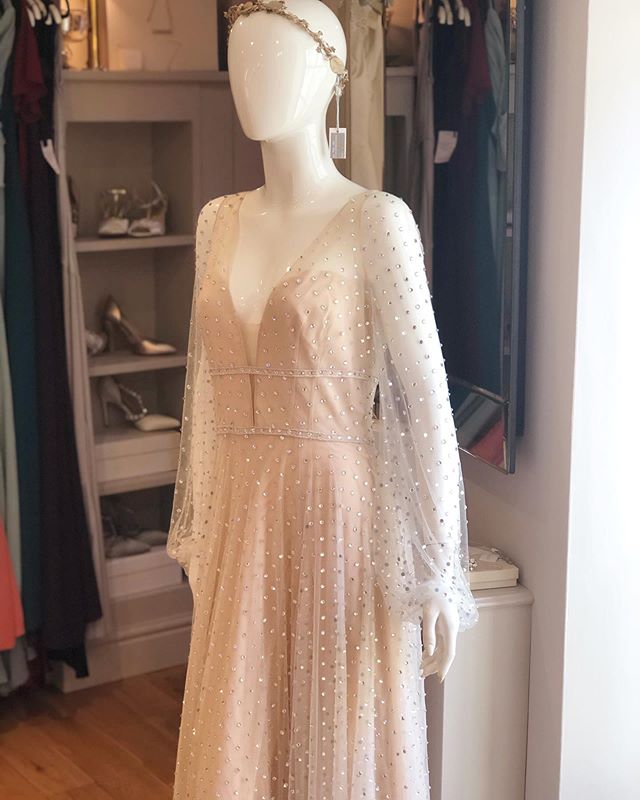 LUNELLA• She has arrived! Diamanté dress of dreams from @willowbywatters #Lunellabywillowby #diamante #crystals #sparkle #detail #wow