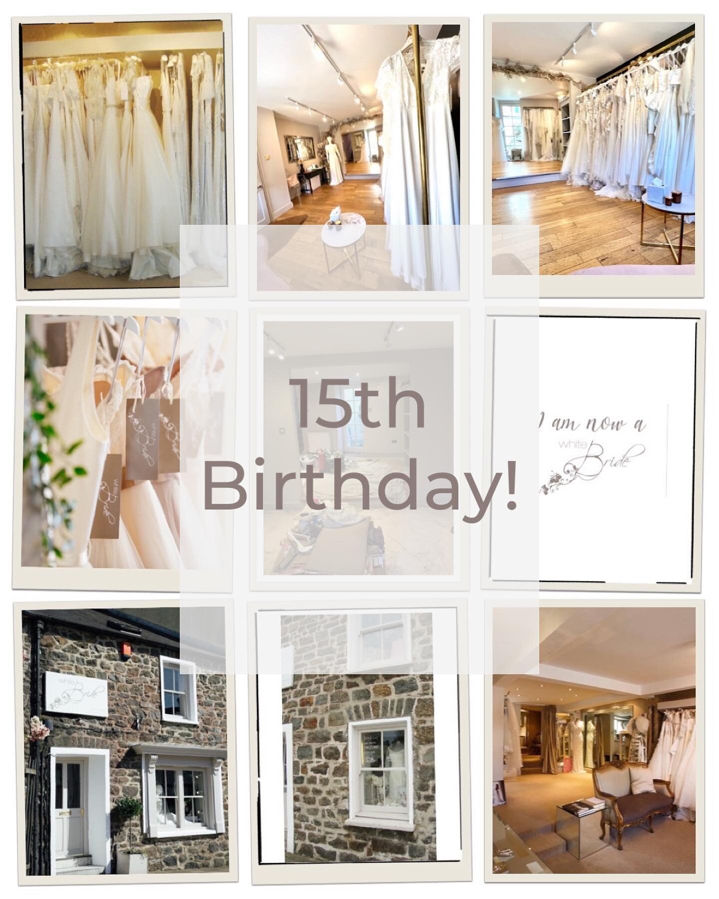 FIFTEEN&bull; So @whitebridewales is 15yrs old! Way back in 2008 Sally decided to open White Bride right next door to @whiteboutiquenarberth ( which opened in 2001) it was amazing and then in 2018 she closed the boutique and moved the bridal boutique