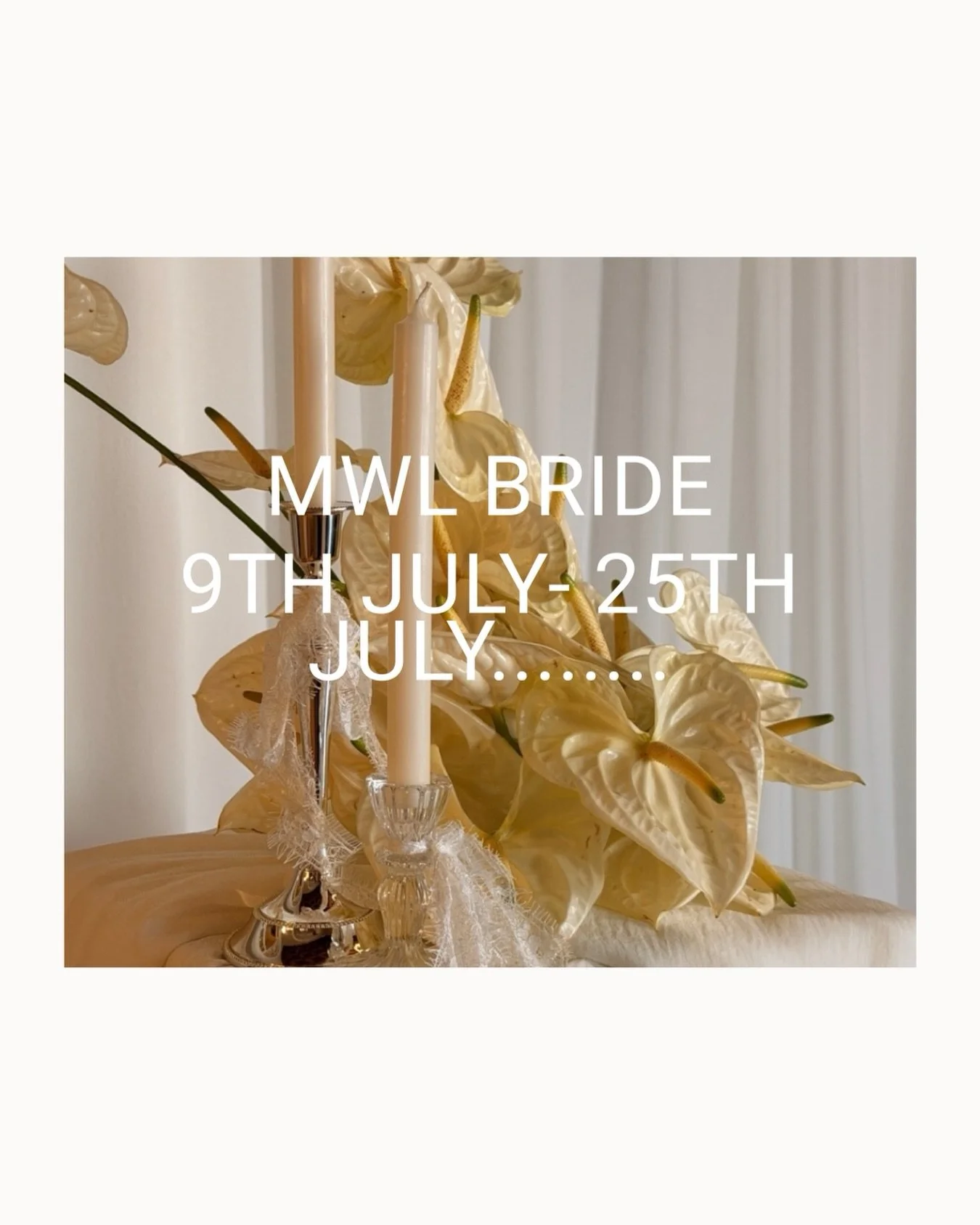MWL BRIDE X WHITE BRIDE
✨ The TRUNKSHOW - 9th- 25th July ✨
You asked and we have listened- we LOVE when we have a MWL trunkshow and we have made sure it&rsquo;s back when you girls love to come- plus it&rsquo;s here for longer than ever! 💕
In additi