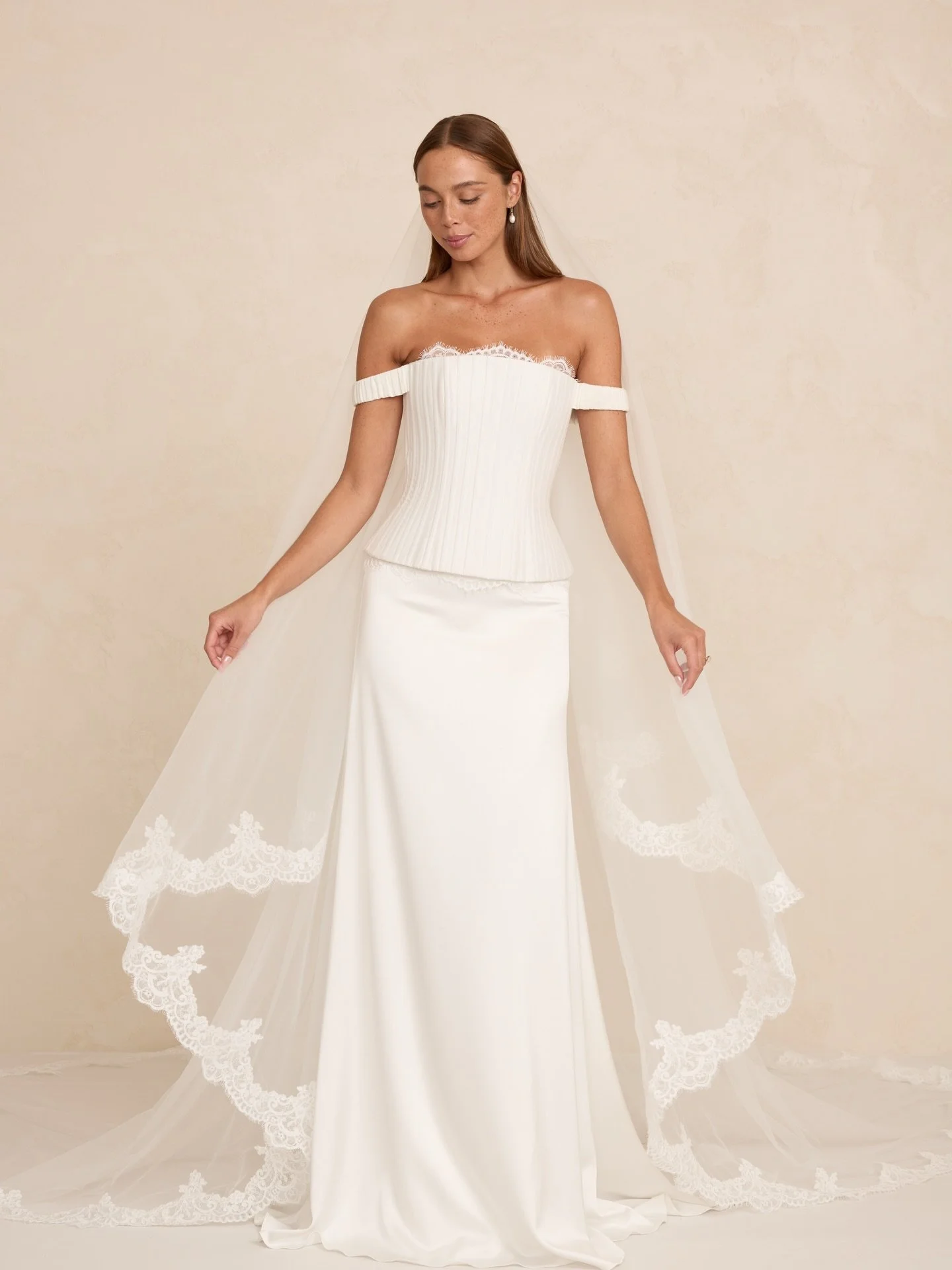 DUKE &bull;
The most incredible 2 piece from @mwlbride has arrived and honestly? It&rsquo;s breathtaking! The structure on this bodice is unreal&hellip;
Plus you can team it with the SOL,TATE or TANNER skirt and we love that the straps and lace is de