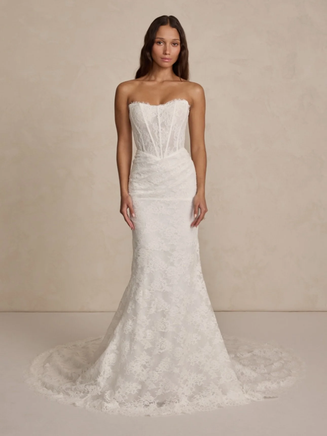 ROMY&bull; The beautiful Chantilly lace gown has arrived from @mwlbride and we adore her&hellip;
With or without the delicate straps..
#whitebridewales #bridalboutiquenarberth #mwlbride #mwlromy
