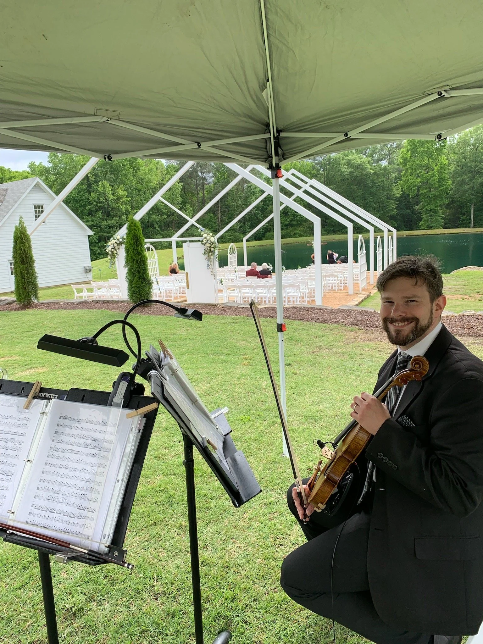 Live wedding music at Walnut Hill Open Air Chapel - performed by Duo Licht.