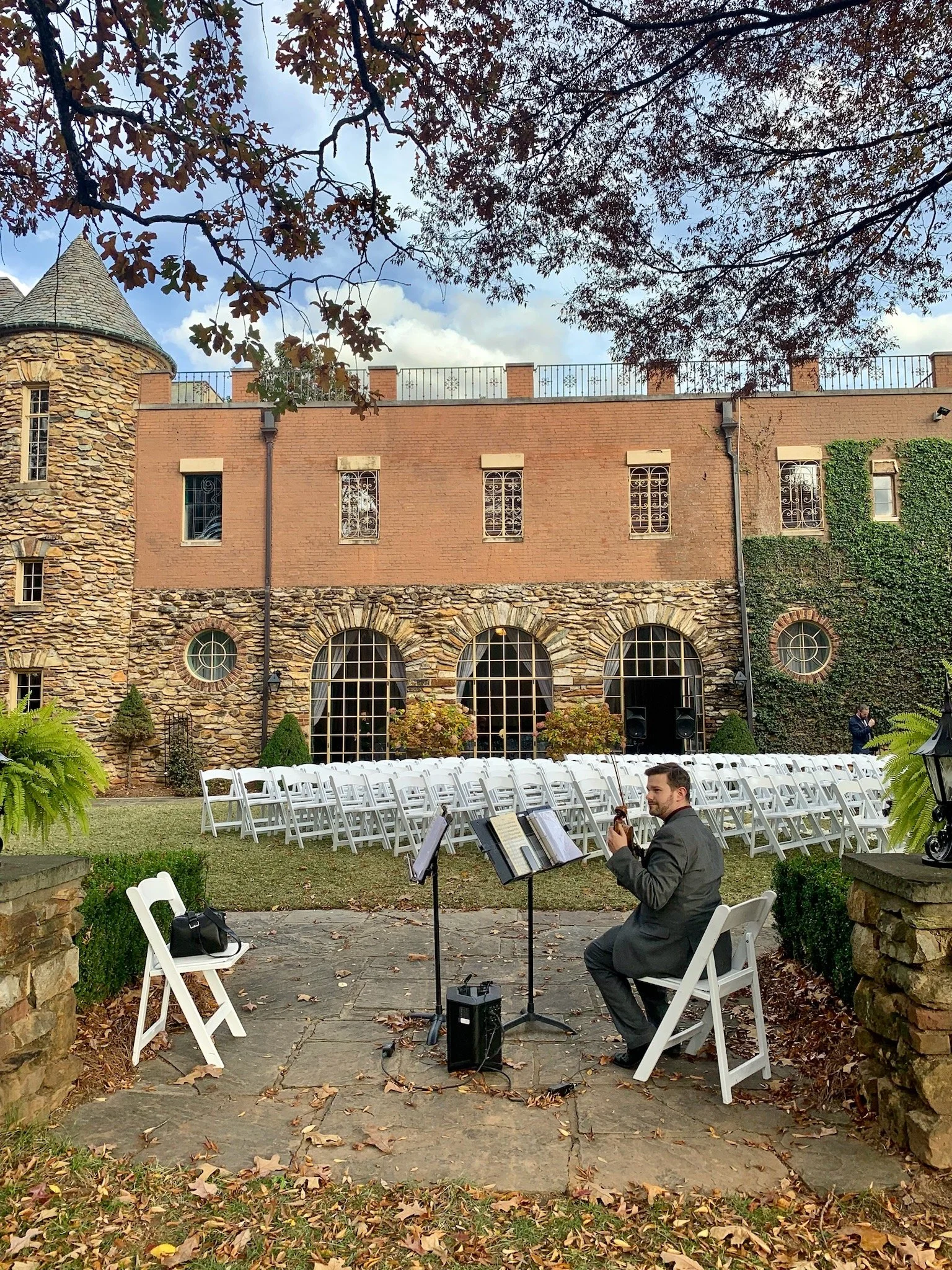 Live wedding music for ceremony and cocktail hour at Graylyn Estate - Duo Licht